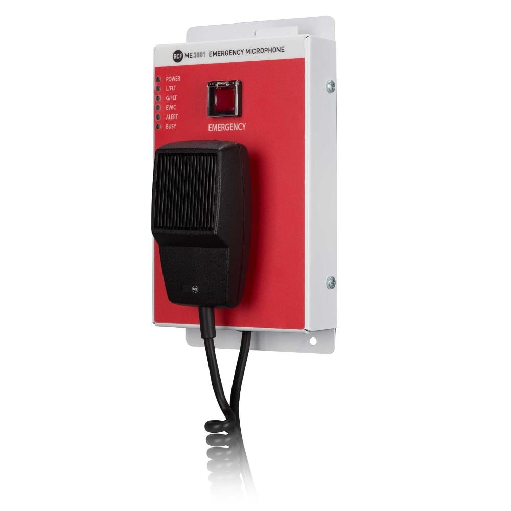 RCF - Base microfonica annunci EN54 VVFF ME 3801 microfono annuncio emergenza SIS.