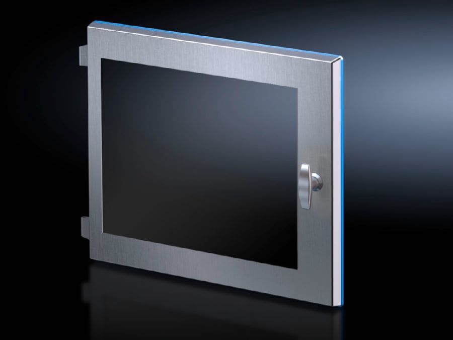 RITTAL - HD Finestra di protezione con maniglia a traversino, LxA: 518x436 mm, acciaio inox, 1.4301