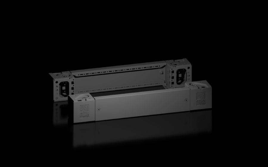 RITTAL - VX Angolare zoccolo con flangia, anteriore/posteriore, altezza 100 mm, per larghezza 600 mm