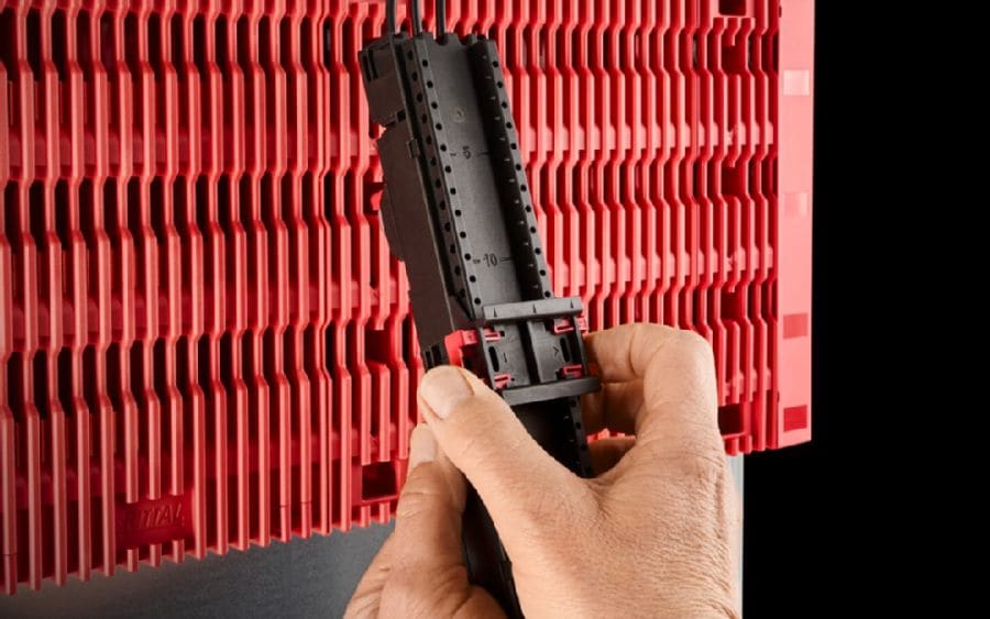 RITTAL - Adattatore per apparecchi 25 A, AWG 12, 3 poli, largh. 45 mm