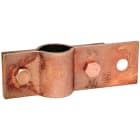 SATI - Morsetto a collare in acciaio ramato sezione 40x3 mm per tondi con diametro 20 mm