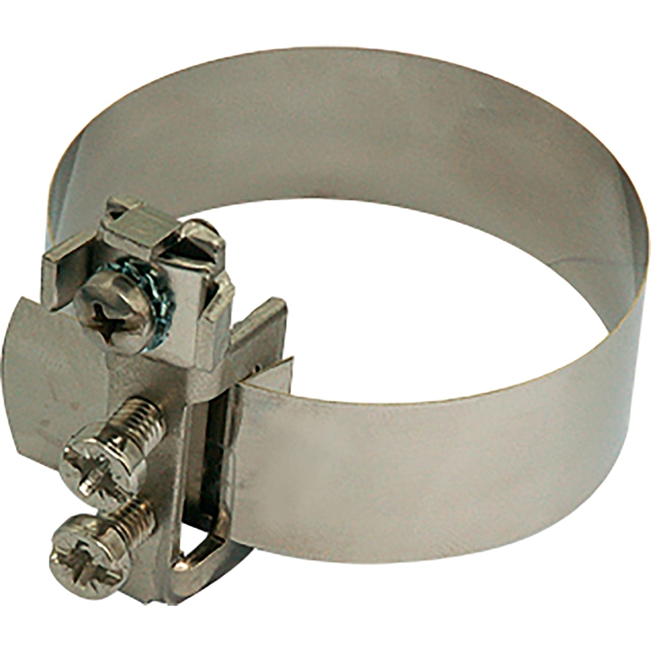 SATI - Fascetta in ottone nichelato  lunghezza 400 mm  per tubi diametro 3/8 - 4 pollici