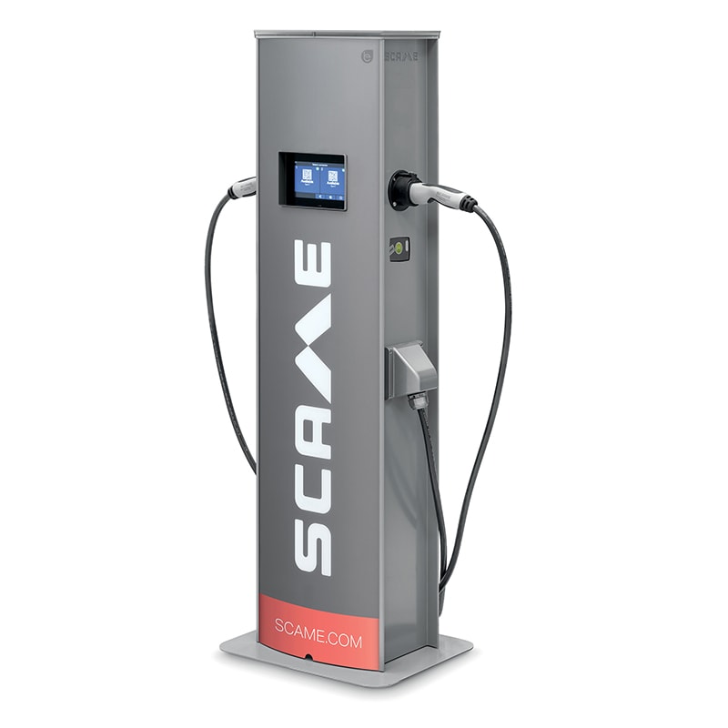SCAME PARRE - COLONNINA CA 2XT2 7,4KW RCBO MID NET 5M