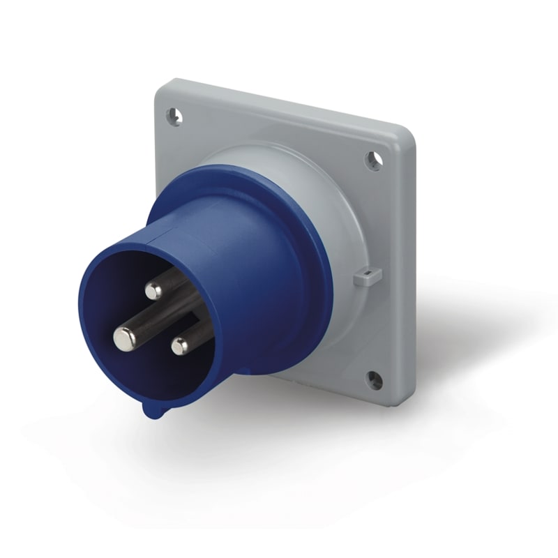 SCAME PARRE - SPINA DA INCASSO 32A 2P+T 6H IP44/IP54