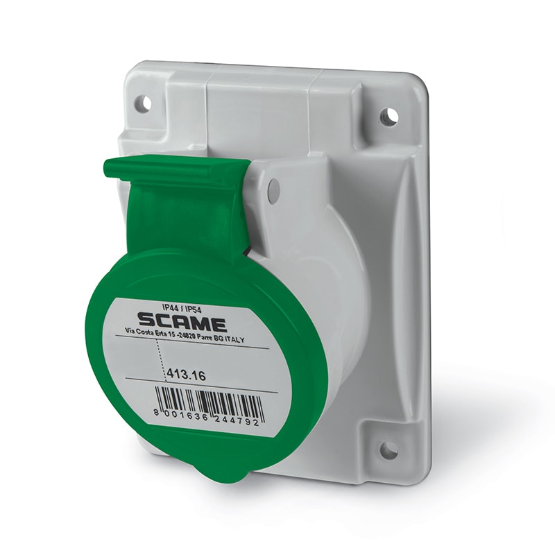 SCAME PARRE - PRESA FISSA 3P+T IP44 16A 10H >50V CA