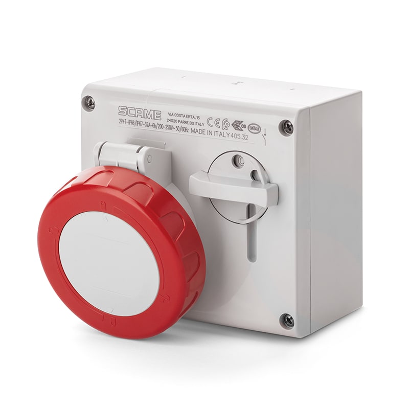 SCAME PARRE - PRESA INTERBL. 16A 2P+T 9H IP66/IP67