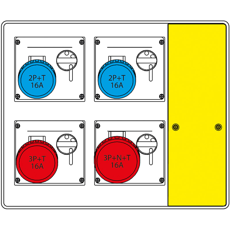 SCAME PARRE - MBOX2 CON MORSETTIERA   PRESE S/FUSIBILI