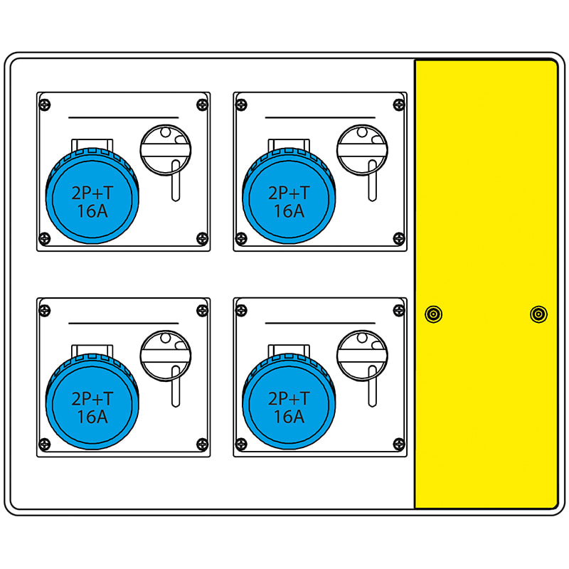 SCAME PARRE - MBOX2 CON SPINA VOLANTE PRESE S/FUSIBILI