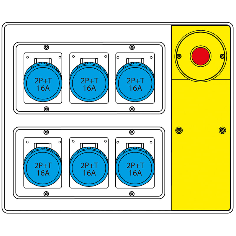SCAME PARRE - MBOX2 CON SPINA+EMERGENZA  PR.S/FUSIBILI