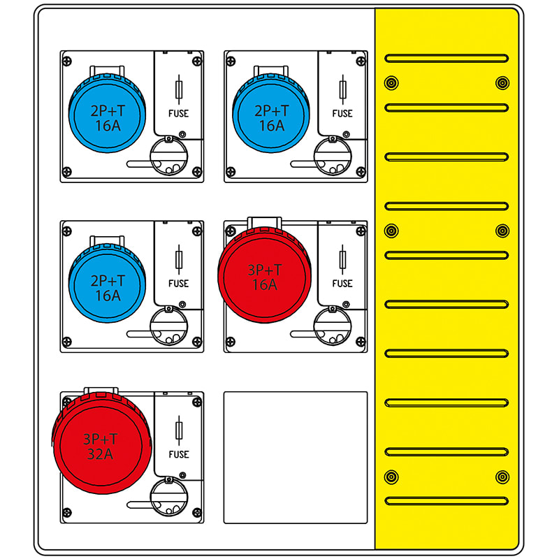 SCAME PARRE - MBOX3 CON MORSETTIERA   PRESE C/FUSIBILI
