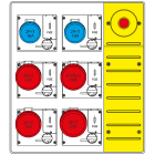 SCAME PARRE - MBOX3 CON SPINA+EMERGENZA  PR.C/FUSIBILI