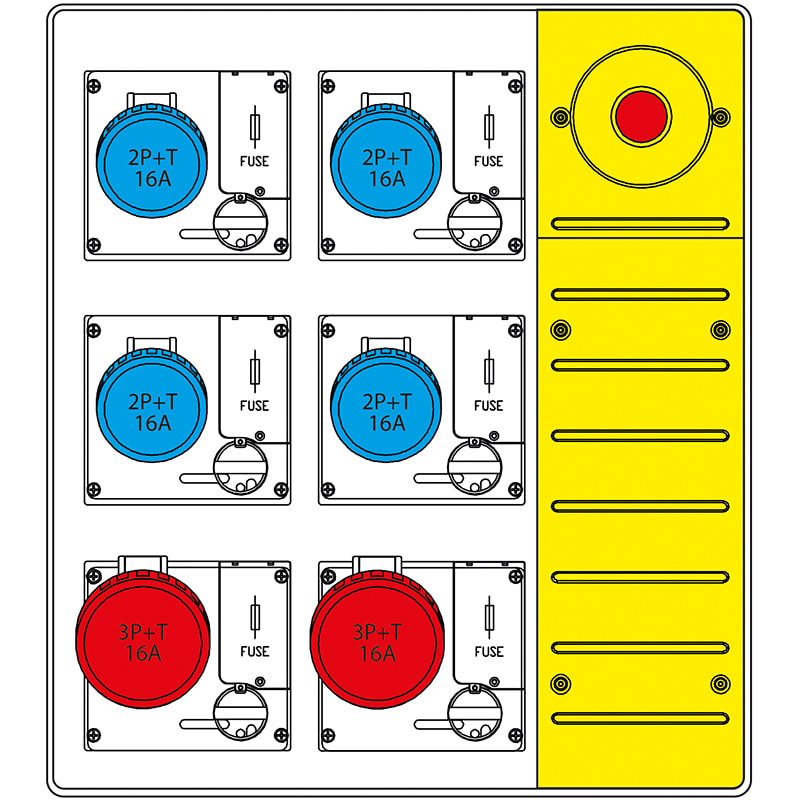 SCAME PARRE - MBOX3 CON SPINA+EMERGENZA  PR.C/FUSIBILI