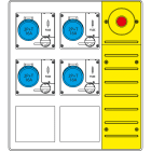 SCAME PARRE - MBOX3 MORSETT.+EMERGENZA  PR. C/FUSIBILI