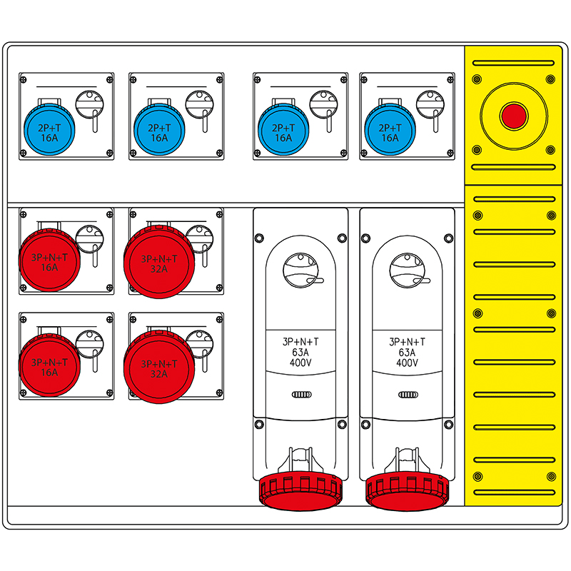 SCAME PARRE - MBOX5 CON SPINA+EMERGENZA   PRESE S/FUS.