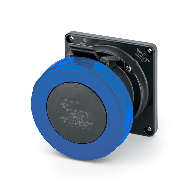 SCAME PARRE - PRESA FISSA 60A 2P 3W 6H IP67 250V