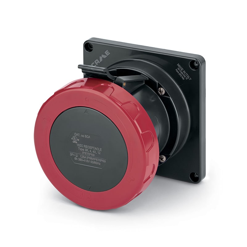 SCAME PARRE - PRESA FISSA 100A 4P 5W 6H IP67