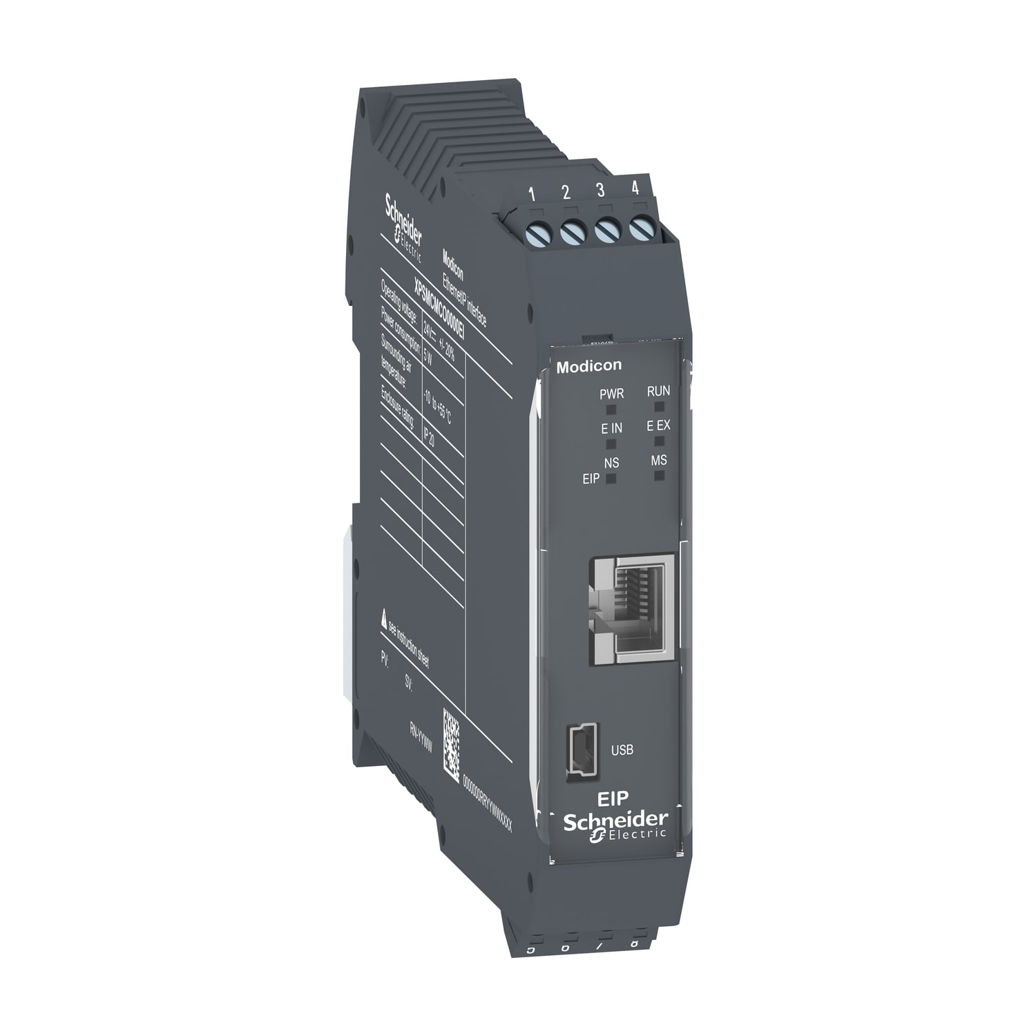 SCHNEIDER ELECTRIC - Modulo di comunicazione Modicon XPSMCM, Ethernet/IP, morsetti a vite