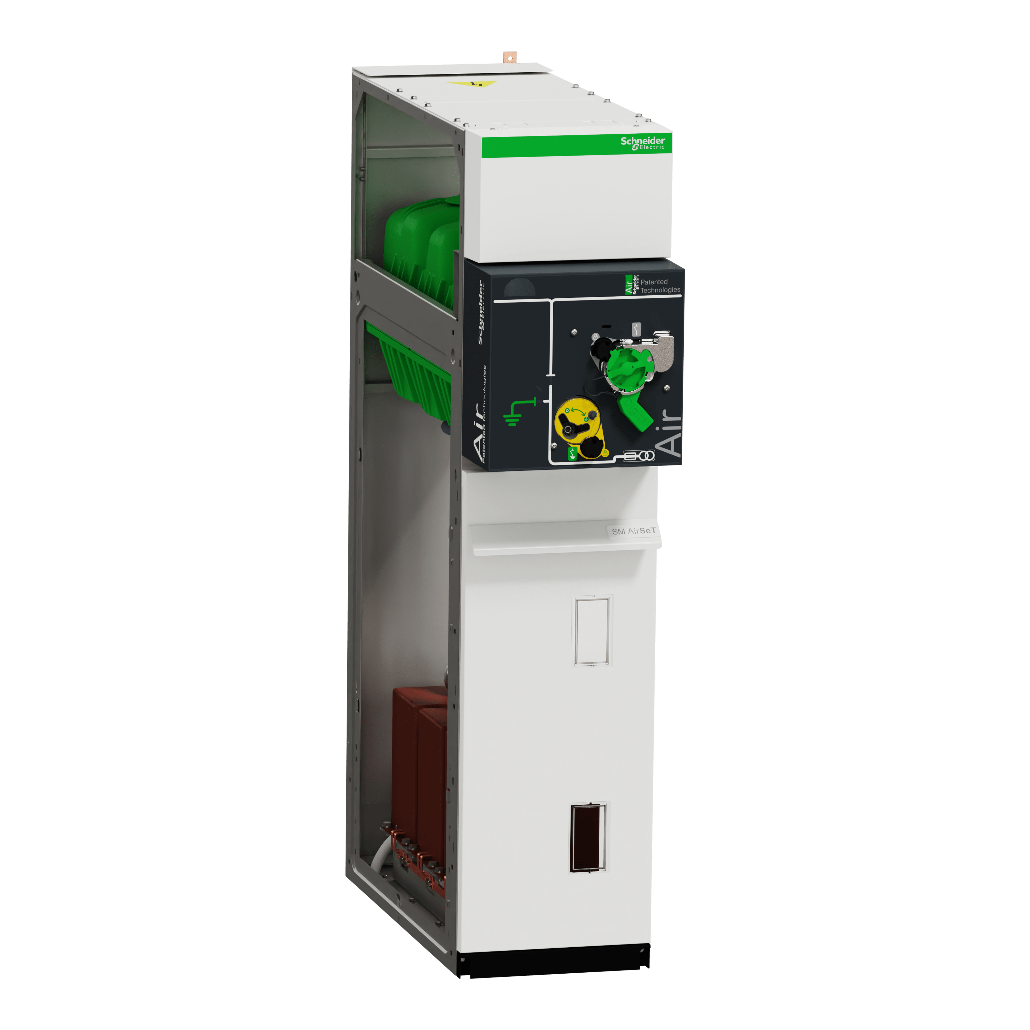 SCHNEIDER ELECTRIC - Quadro MT secondaria isolato in aria, SM AirSeT, CM, 24kV, AFL, 12,5kA 1s, 20kV, CDTS, larghezza 375mm