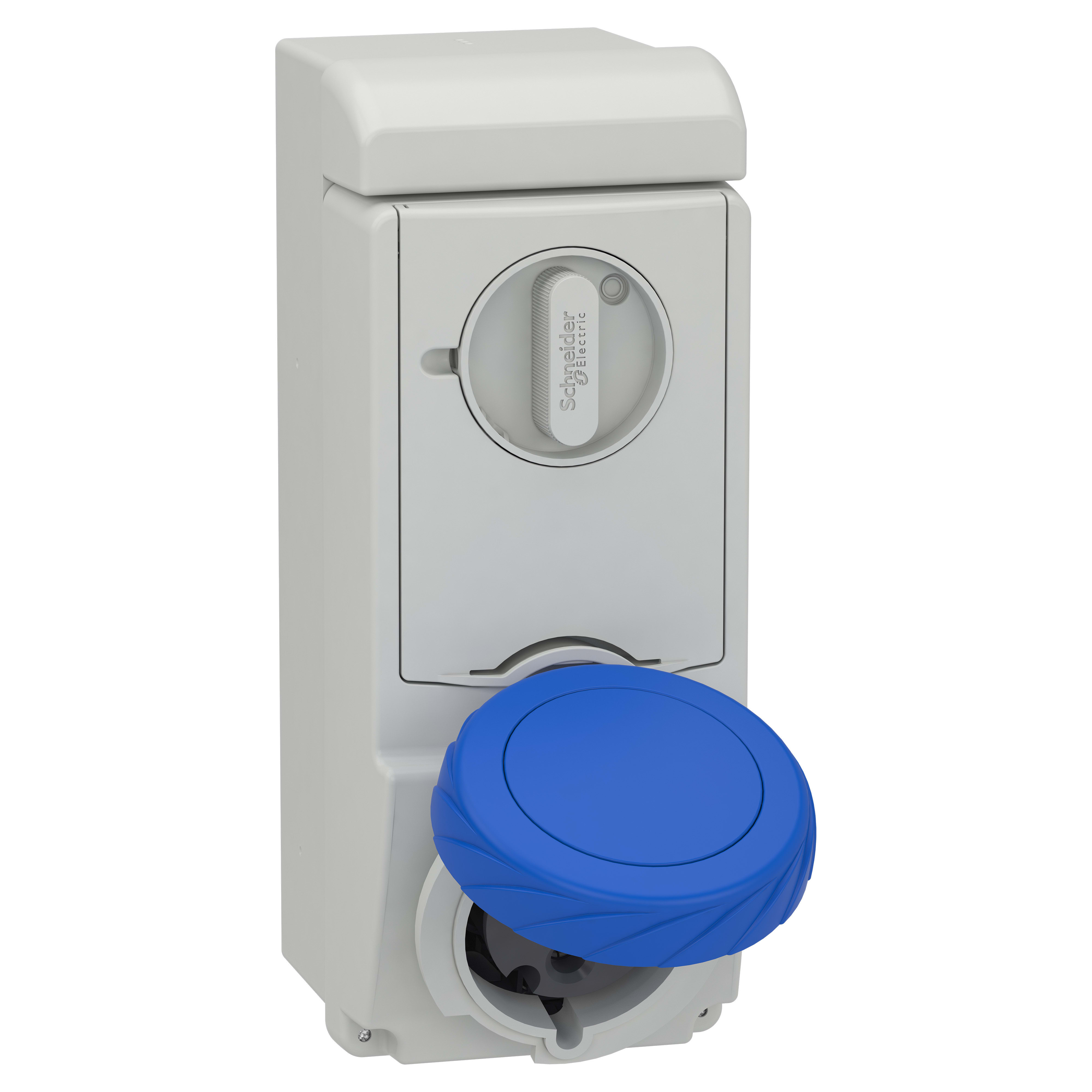 SCHNEIDER ELECTRIC - Presa da parete interbloccata fusibilata Unika IP65 32A 220V 2P+T