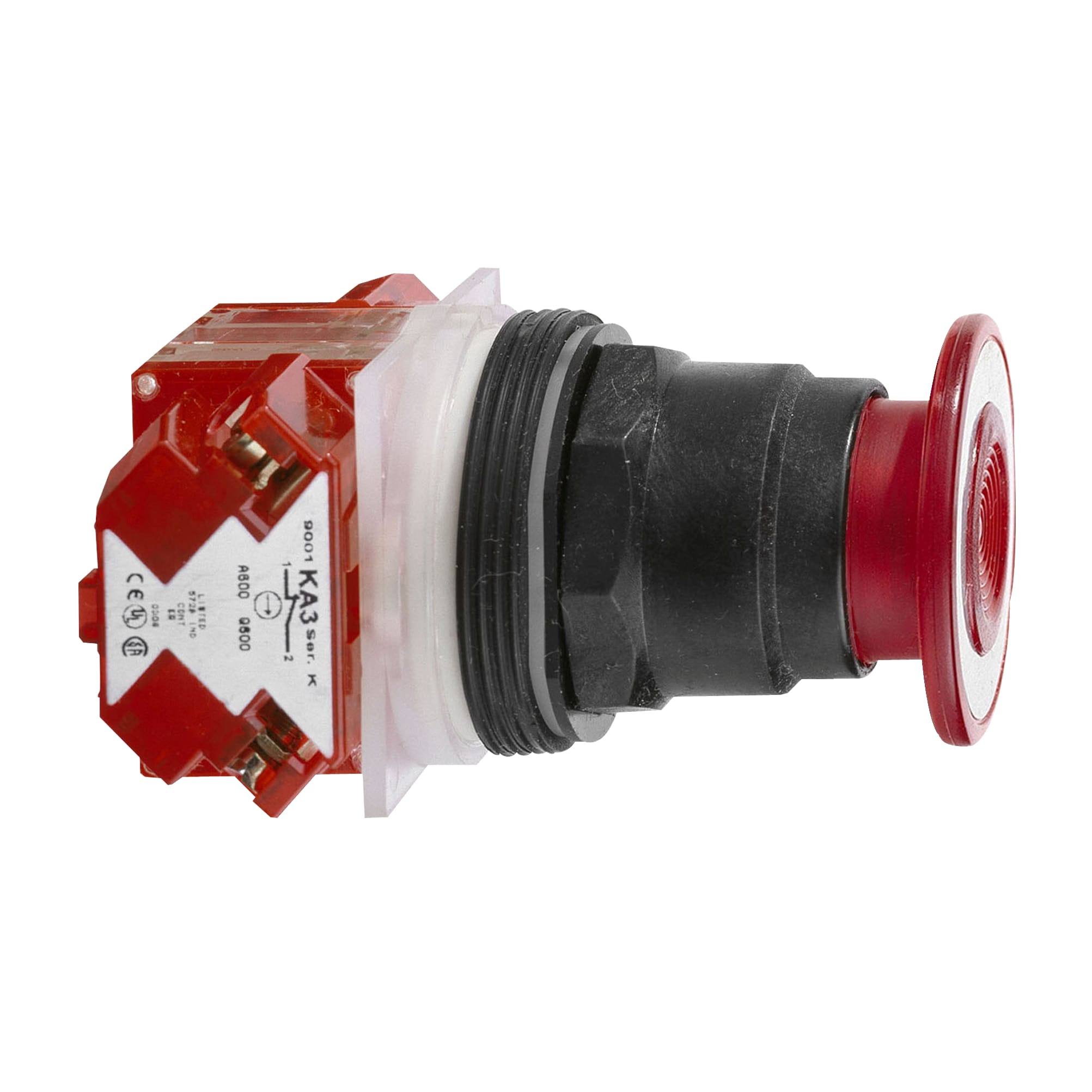 SCHNEIDER ELECTRIC - Pulsante luminoso Ø30 - testa a fungo Ø42mm - rosso - 2 posizioni - 1NC