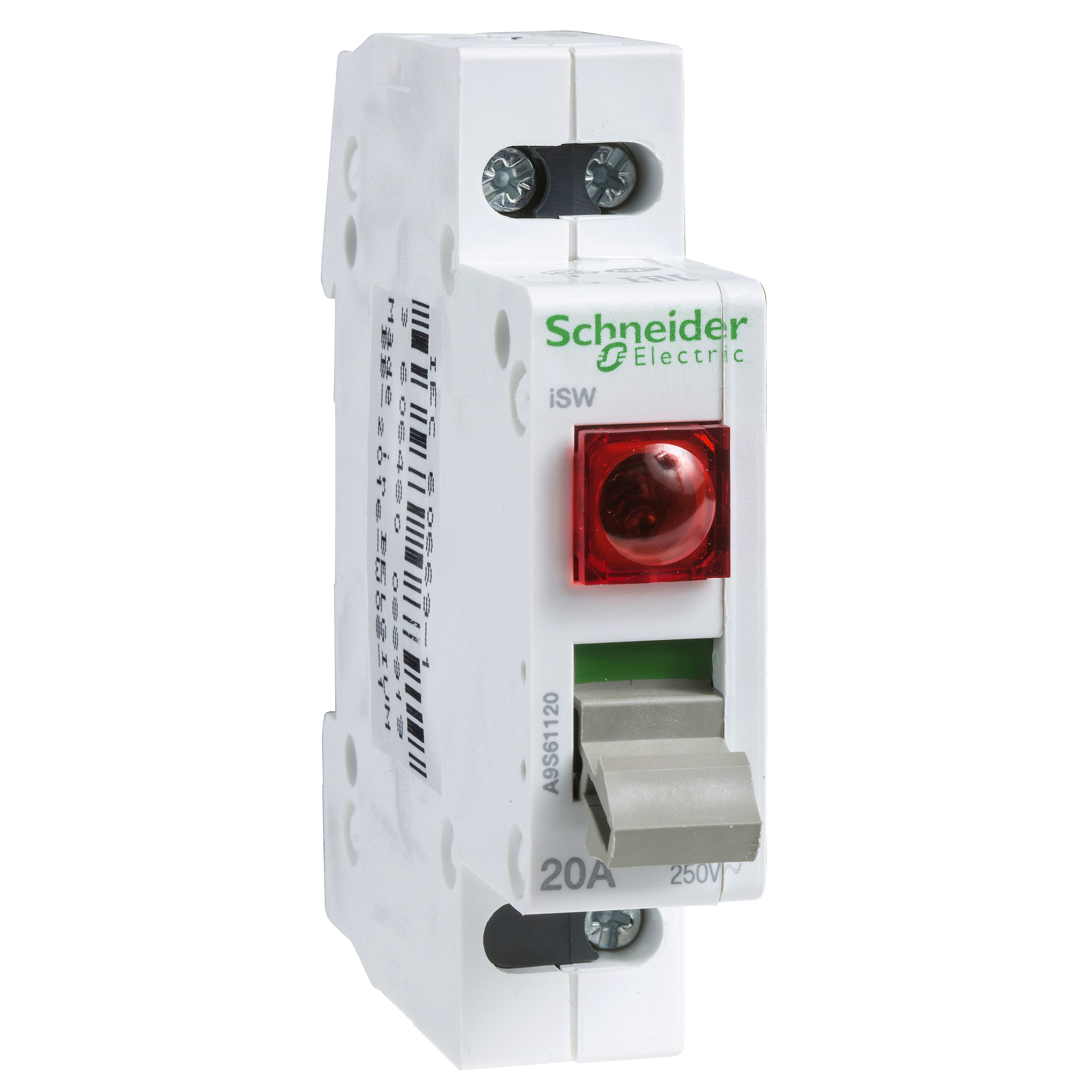 SCHNEIDER ELECTRIC - Interruttore sezionatore iSW 2P 20A con spia