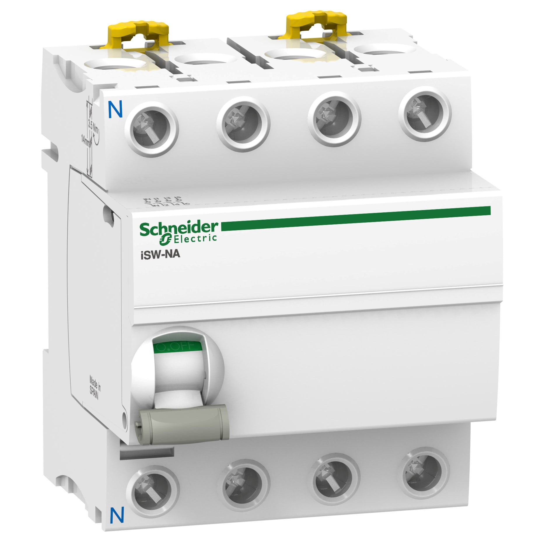 SCHNEIDER ELECTRIC - Sezionatore, Acti9, iSW-NA, 4P, 40A, 230/240 V CA, 50/60 Hz