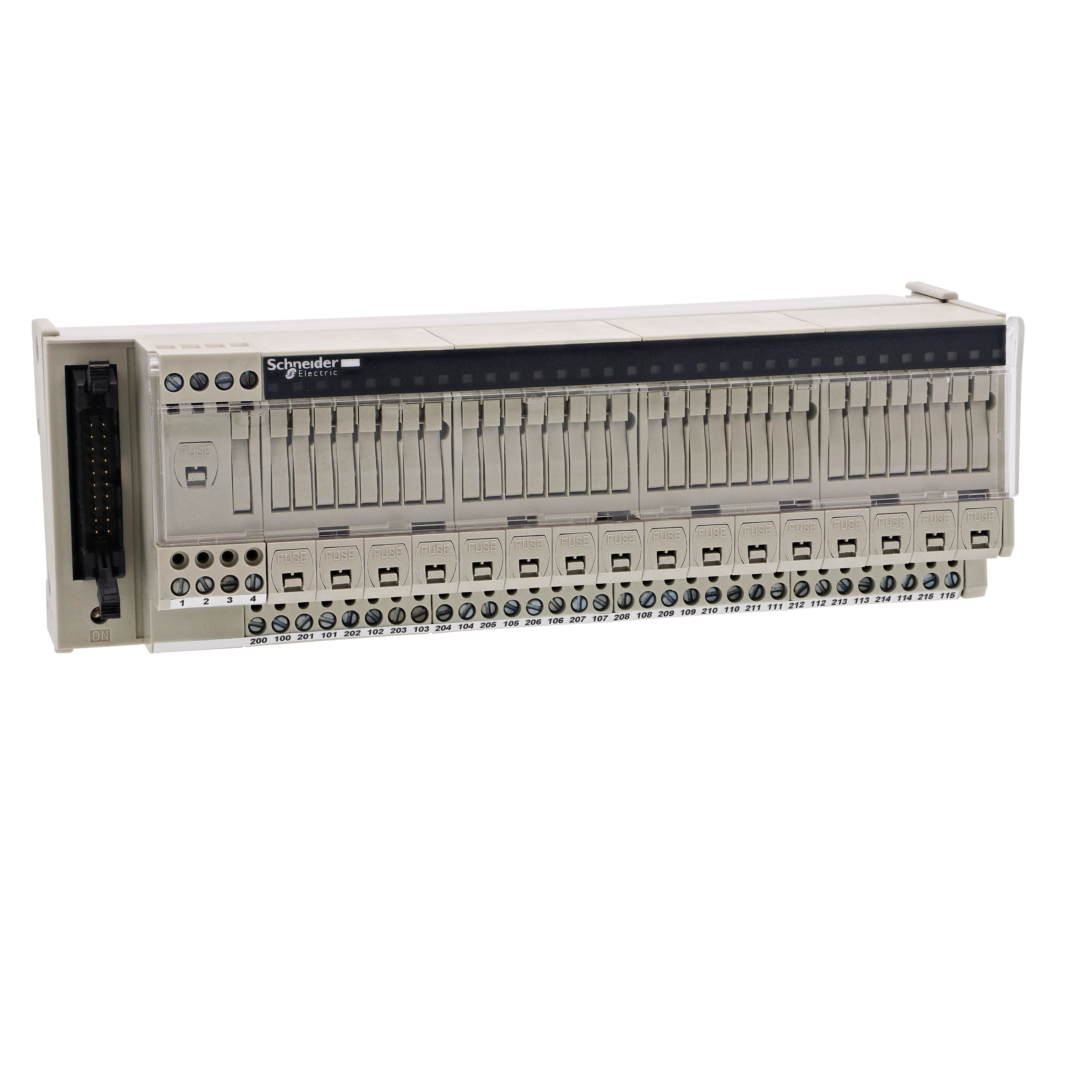 SCHNEIDER ELECTRIC - Sottobase di connessione passiva ABE7 - 16 output - Fusibili - LED - Isolatore