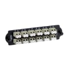 SCHNEIDER ELECTRIC - Piastra con 12 bussole LC duplex colore beige per fibre multimodali OM2/OM3/OM4