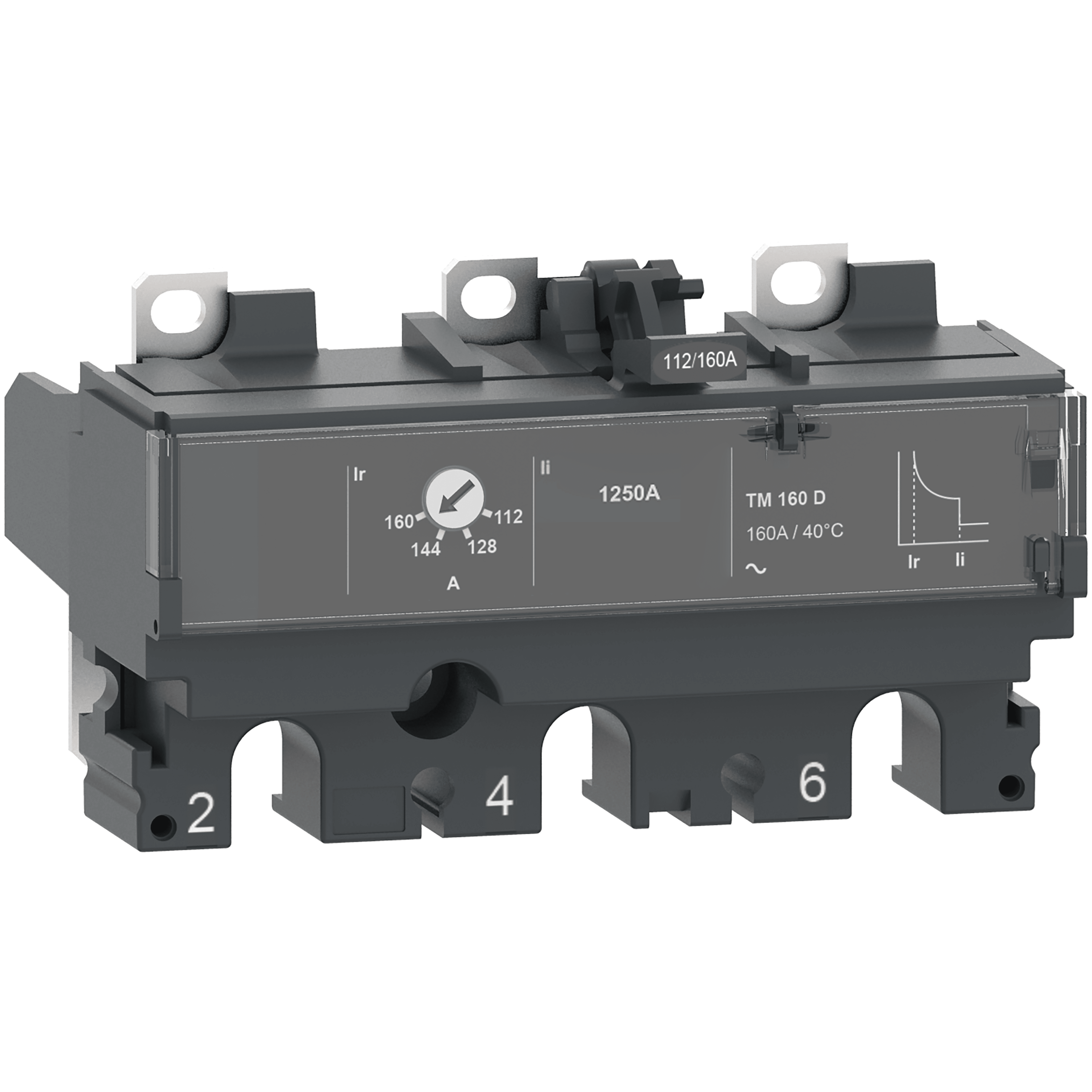 SCHNEIDER ELECTRIC - Sganciatore TM160D, ComPacT NSX160, 3 poli, protezioni magnetotermiche, valore nominale 160A