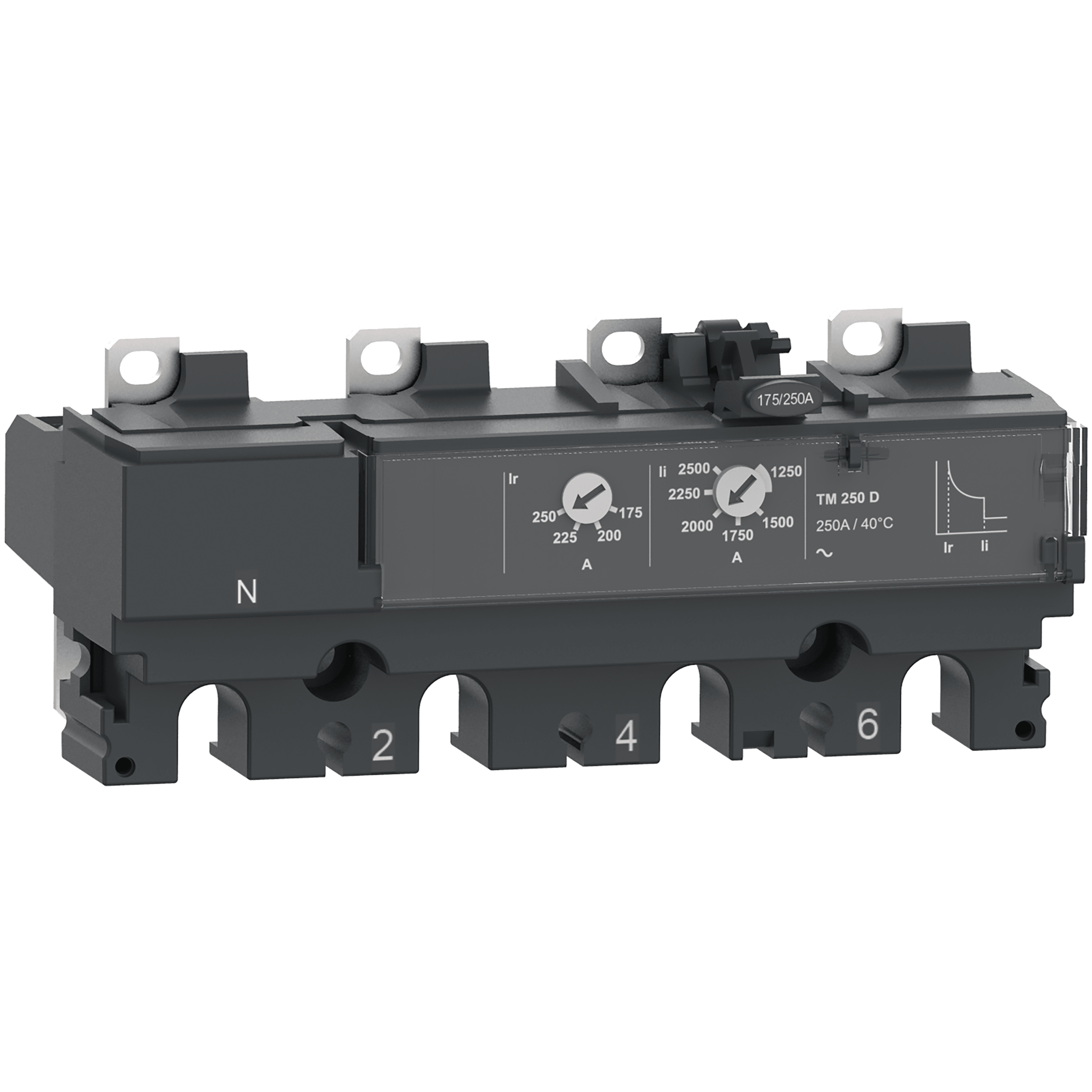 SCHNEIDER ELECTRIC - Sganciatore TM200D, ComPacT NSX250, 4 poli 3D (neutro non protetto), protezioni magnetotermiche, valore nominale 200A