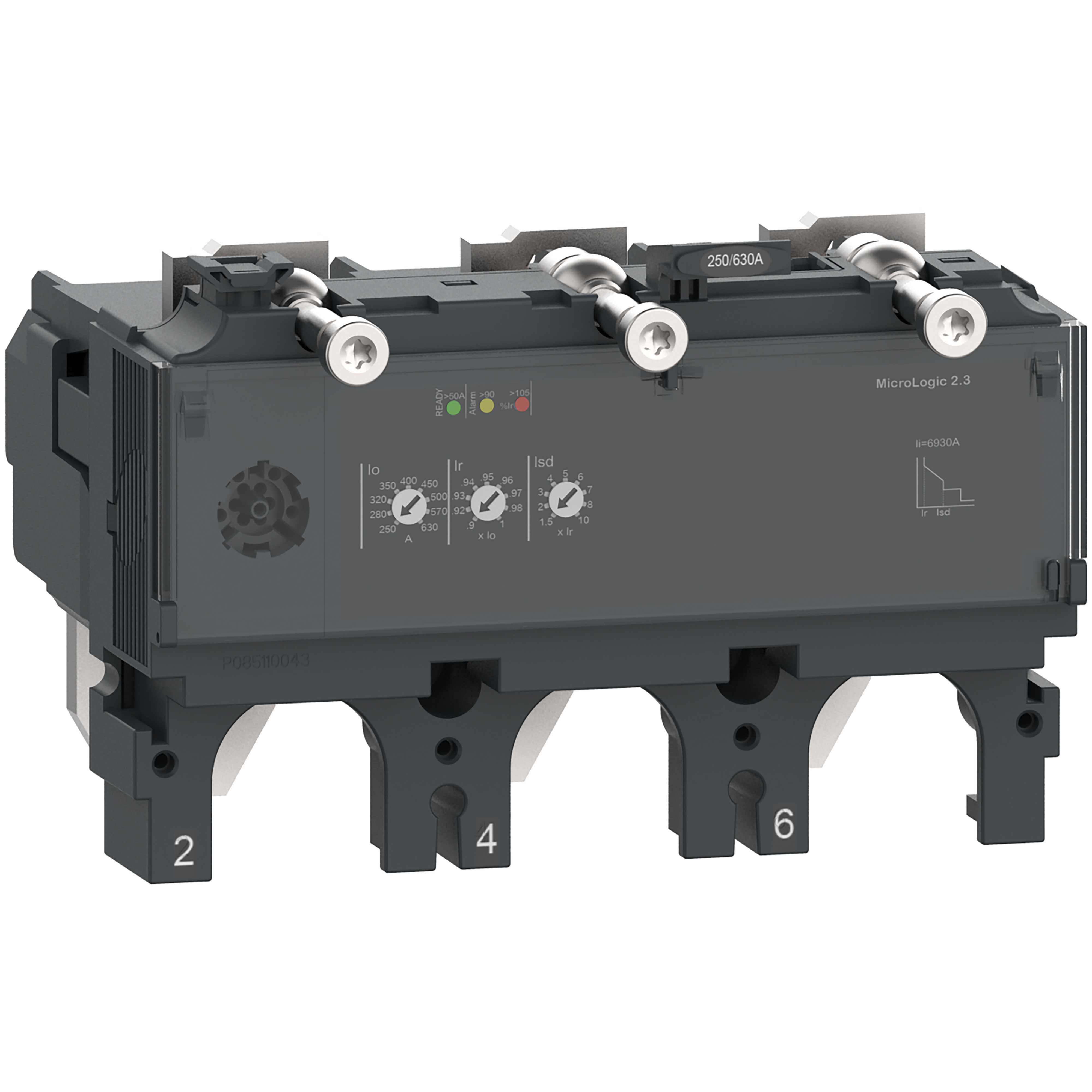 SCHNEIDER ELECTRIC - Sganciatore MicroLogic 2.3, ComPacT NSX630, 3 poli, protezioni elettroniche di base, valore nominale 630A