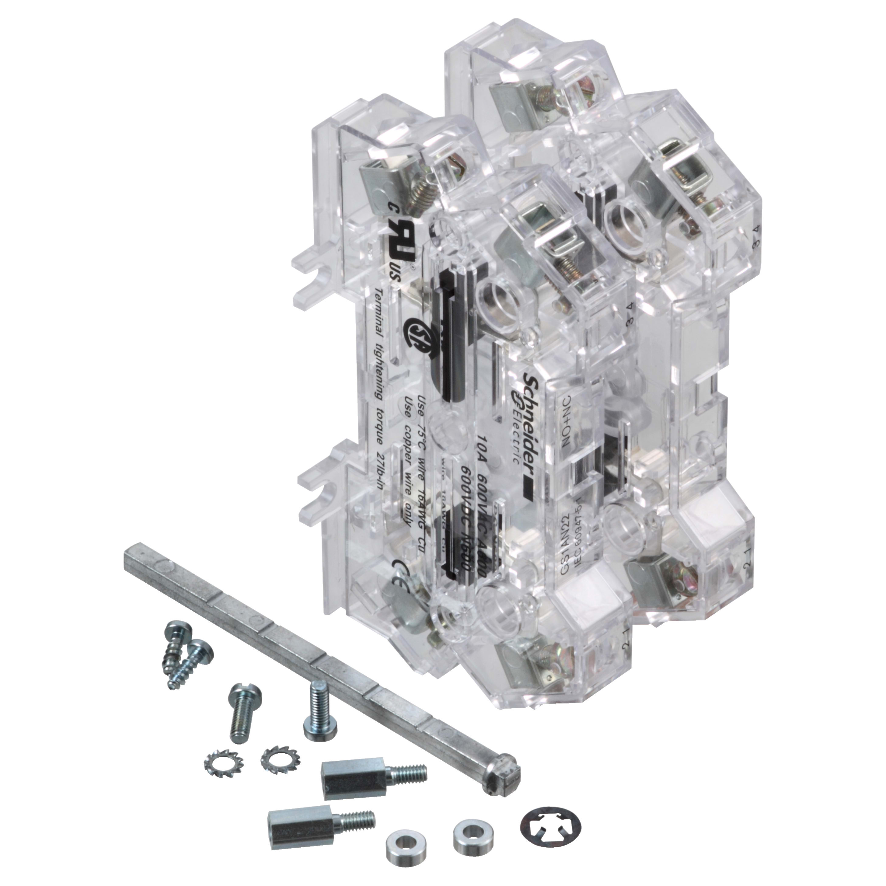SCHNEIDER ELECTRIC - Contatto ausiliario - TeSys GS - 2 NO + 2 NC - Lato ant./dx - 50...1250 A