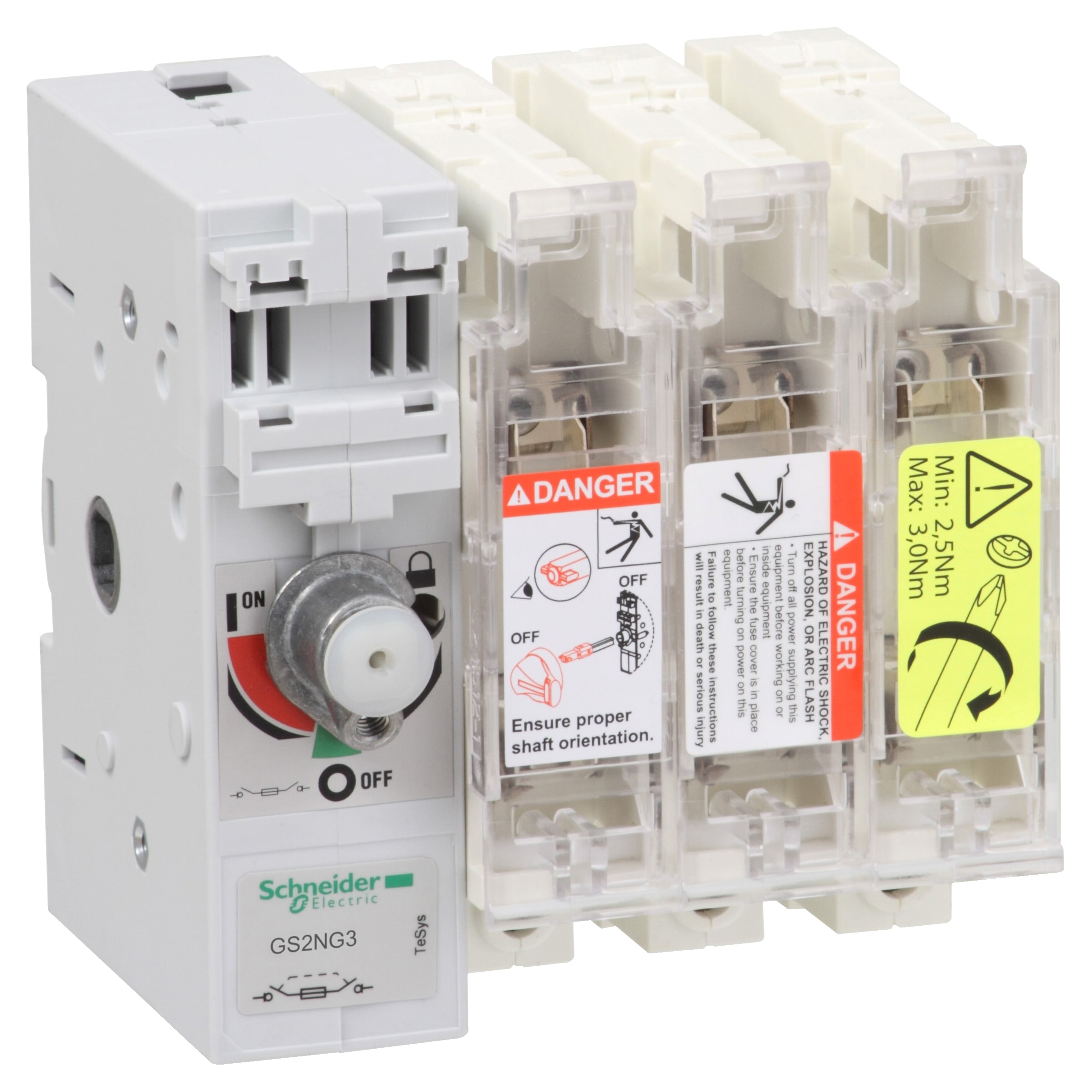SCHNEIDER ELECTRIC - Interruttore Sezionatore con fusibile, TeSys, GS2N, 3 poli - 250A - DIN 1
