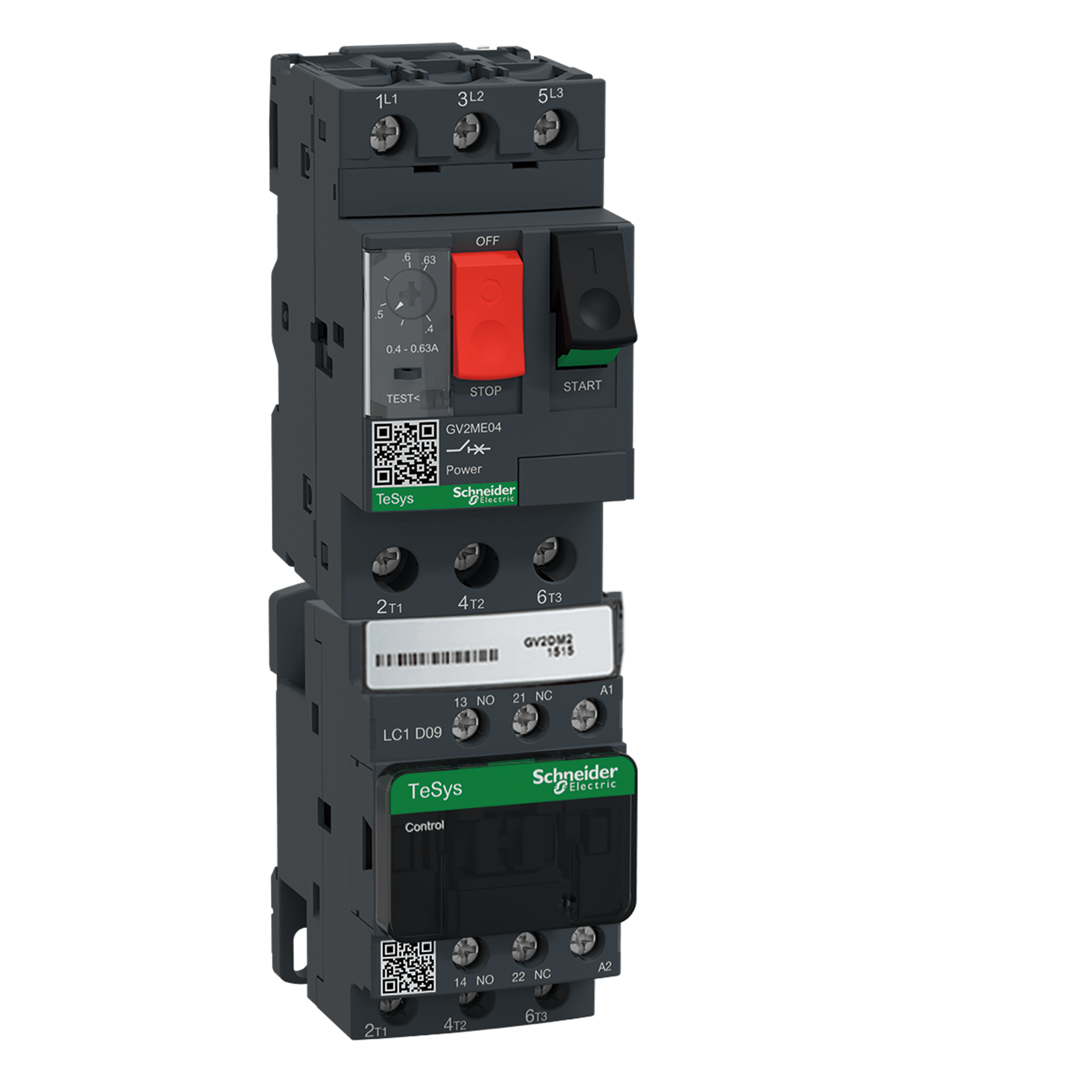 SCHNEIDER ELECTRIC - DOL combination starter, TeSys Deca, 9...14A, 24V DC coil
