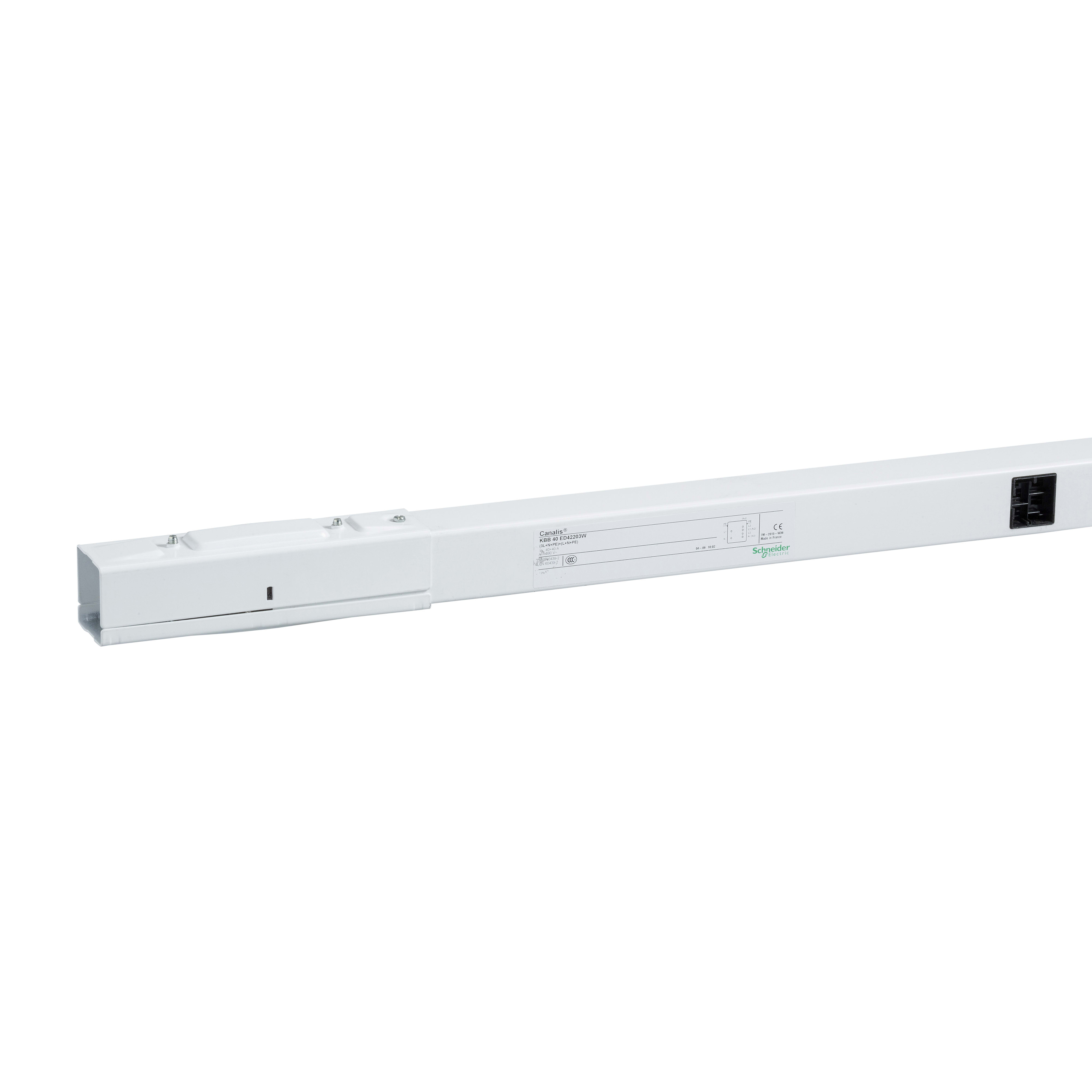 SCHNEIDER ELECTRIC - Canalis - Elemento rettilineo - 40 A - 2 m - 1 circuito - Telecomando - Bianco