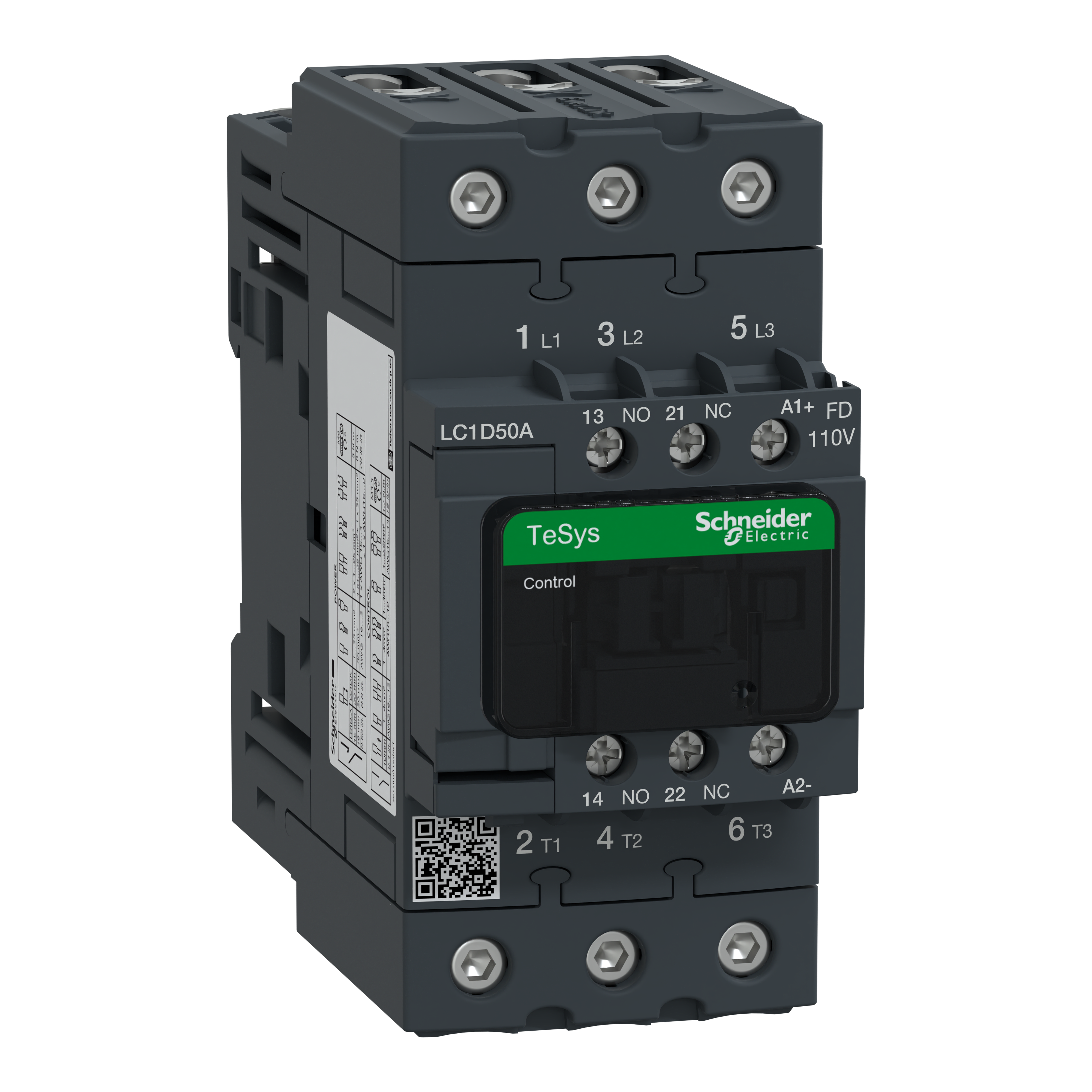 SCHNEIDER ELECTRIC - Contattore TeSys LC1D - 3 poli - AC3 440V 50 A - 110 V CC