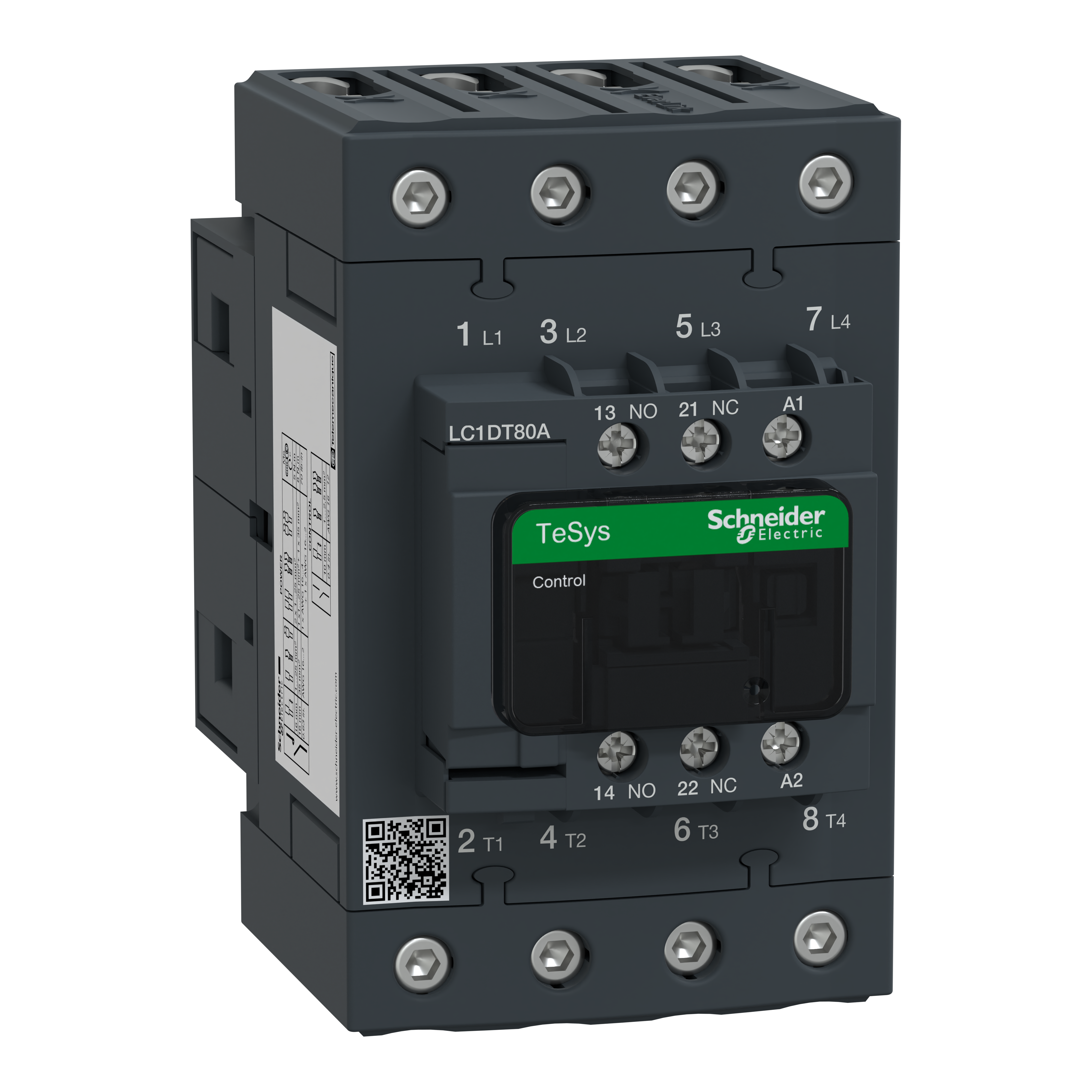 SCHNEIDER ELECTRIC - Contattore TeSys LC1D - 4 poli - AC3- 440V AC - 80A - 220V AC