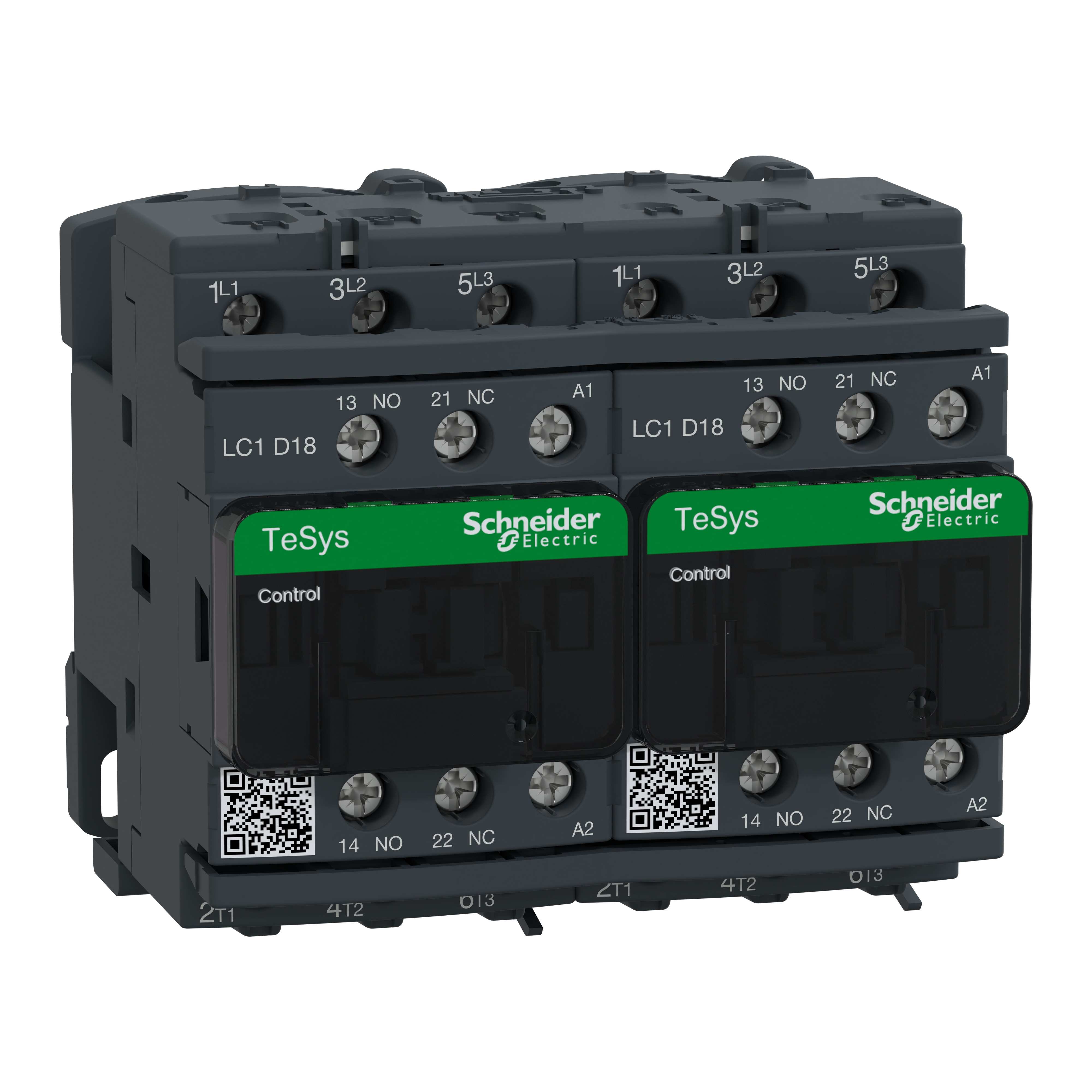 SCHNEIDER ELECTRIC - Teleinvertitore TeSys LC2D - 3 poli - AC3 440 V 18 A - 220 V CA