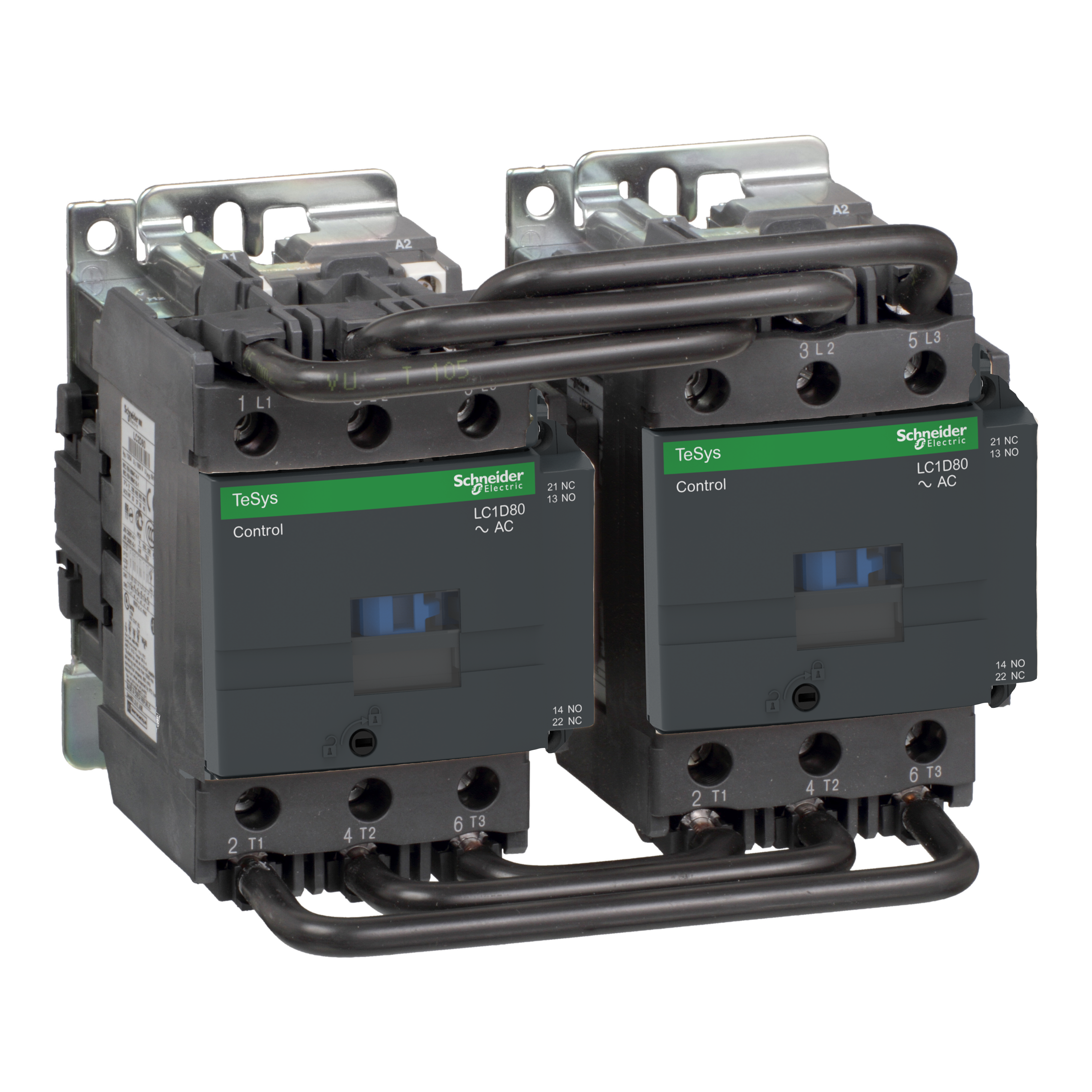 SCHNEIDER ELECTRIC - Teleinvertitore TeSys LC2-D - 3 poli - CA-3 440 V 80 A - Bobina 24 V CA