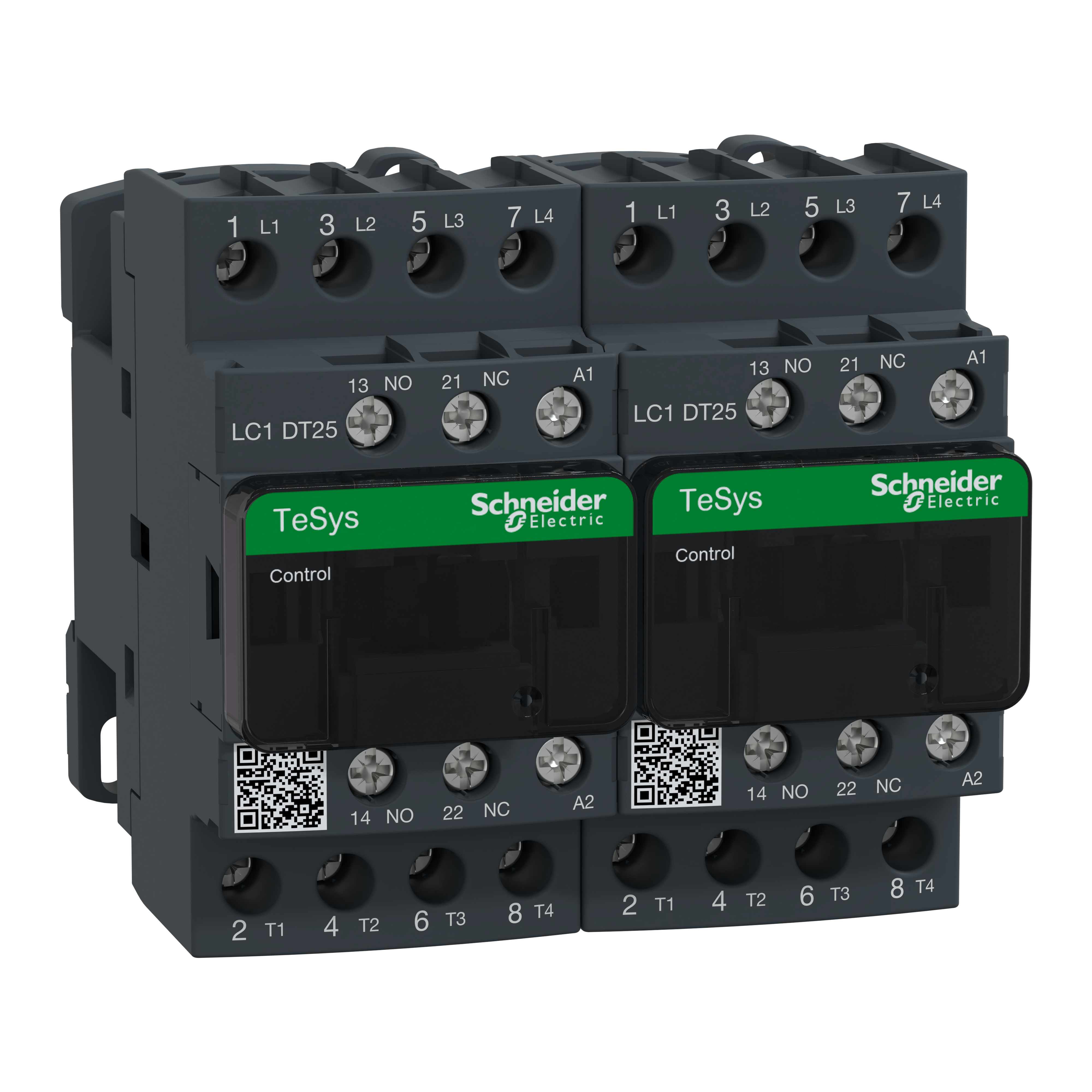 SCHNEIDER ELECTRIC - Changeover Contactor, TeSys Deca, 4P(4NO), AC-1, 25A, 120V AC 50/60Hz coil, screw clamp terminals