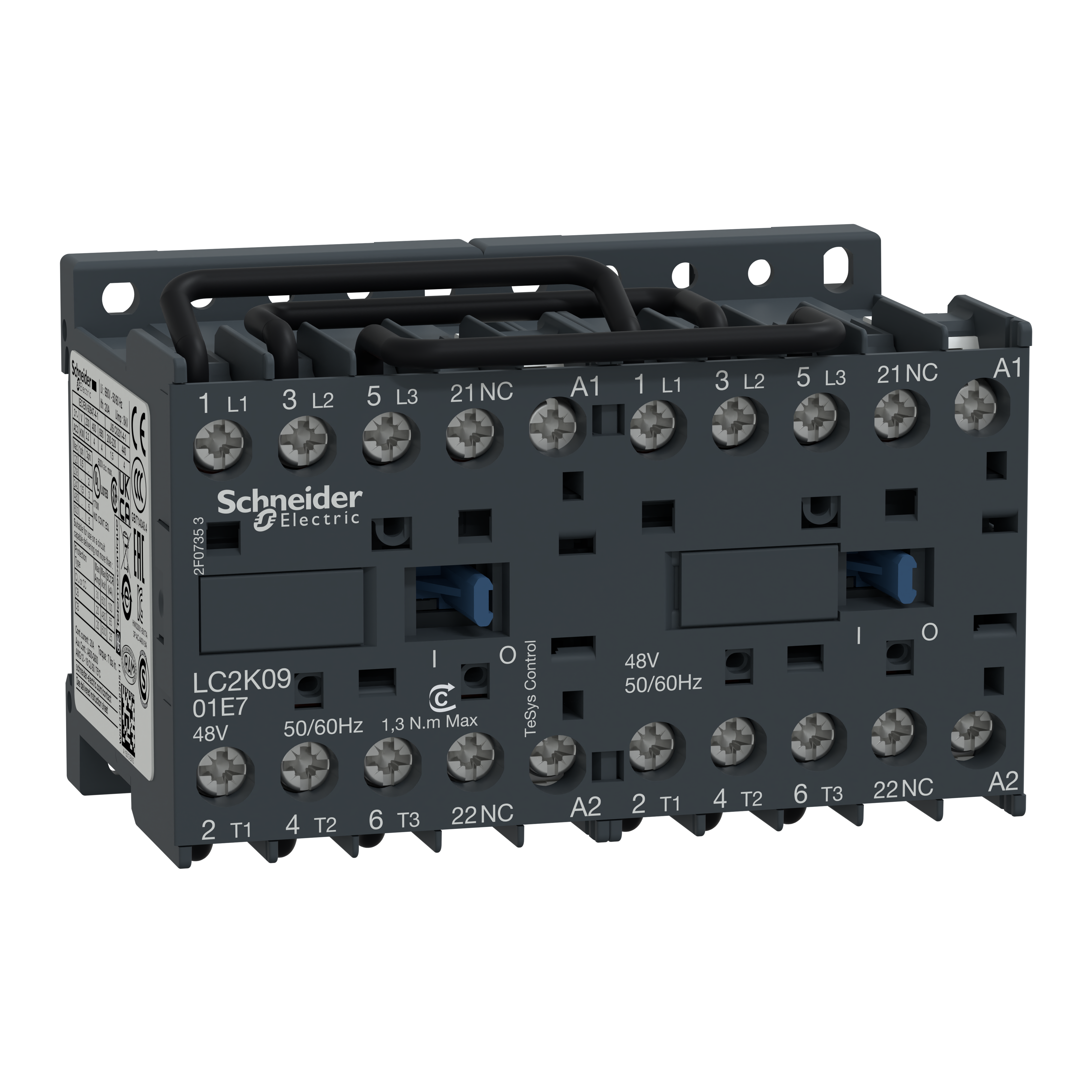 SCHNEIDER ELECTRIC - Teleinvertitore TeSys K - 3P (3 NA) - AC3 - <= 440 V 9 A - Bobina 230...240 Vca