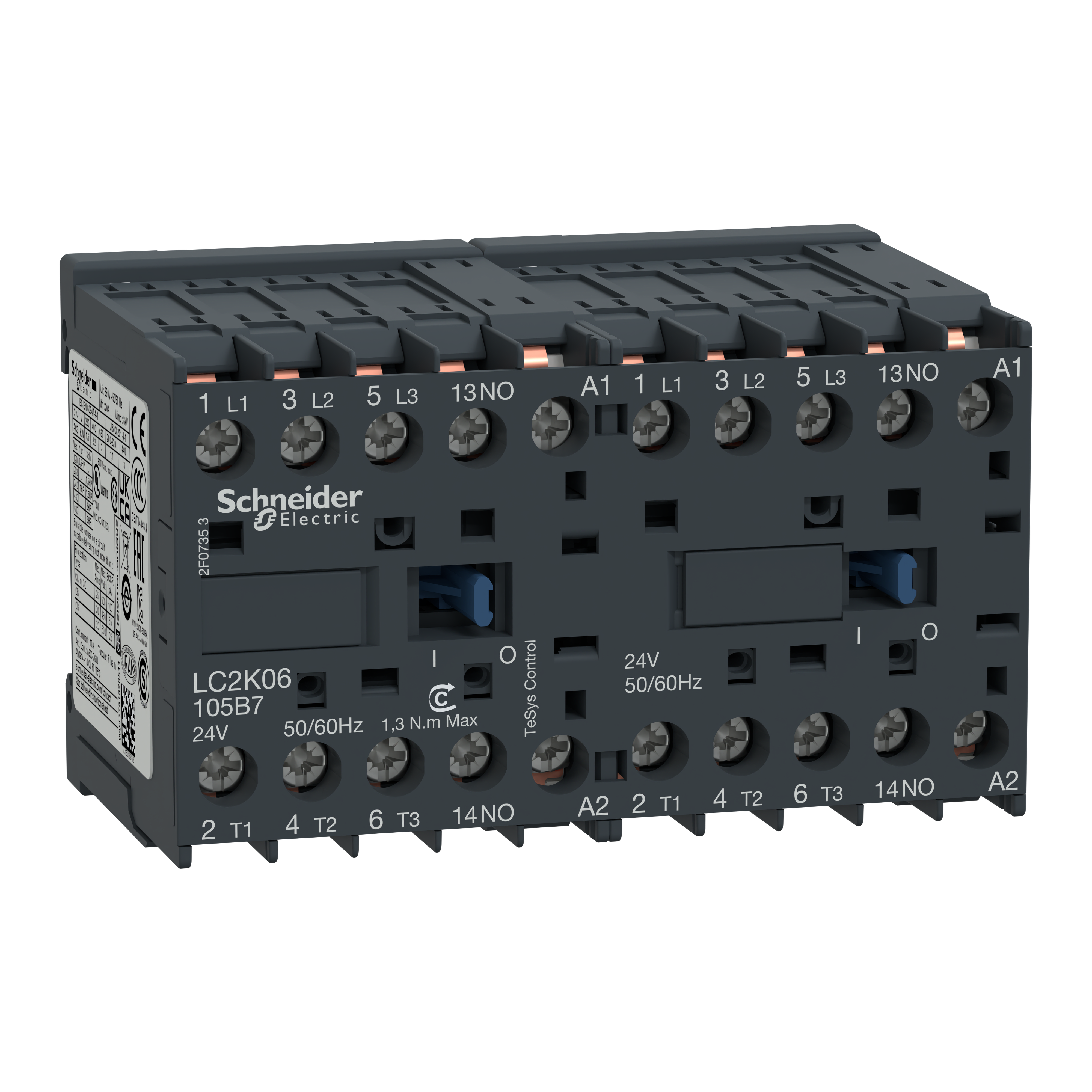 SCHNEIDER ELECTRIC - Teleinvertitore TeSys LC2K - 3 poli – AC3 440 V 9 A – 48 V CA