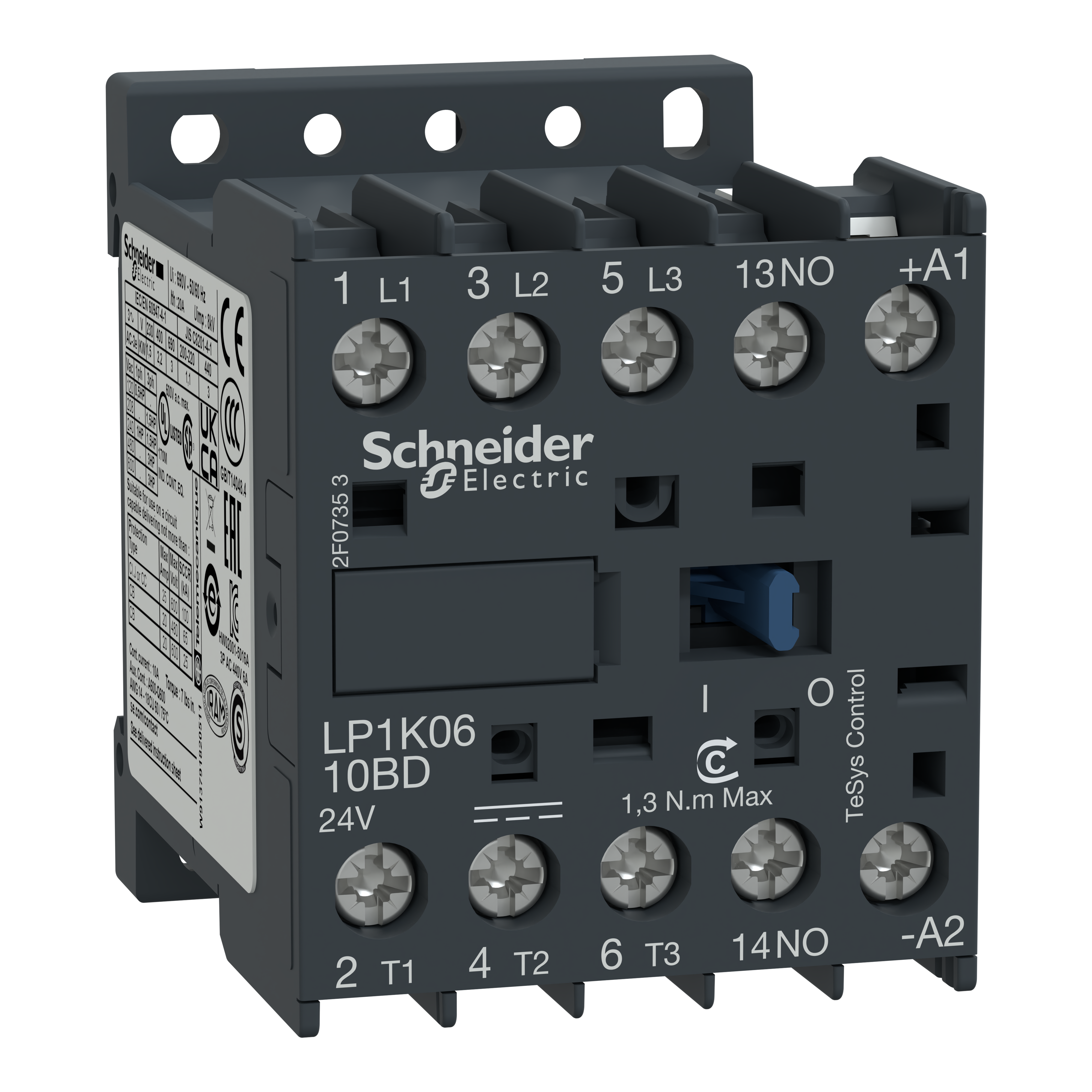 SCHNEIDER ELECTRIC - Contattore TeSys LP1-K - 3 poli - AC3 440V 9 A - 48 V CC