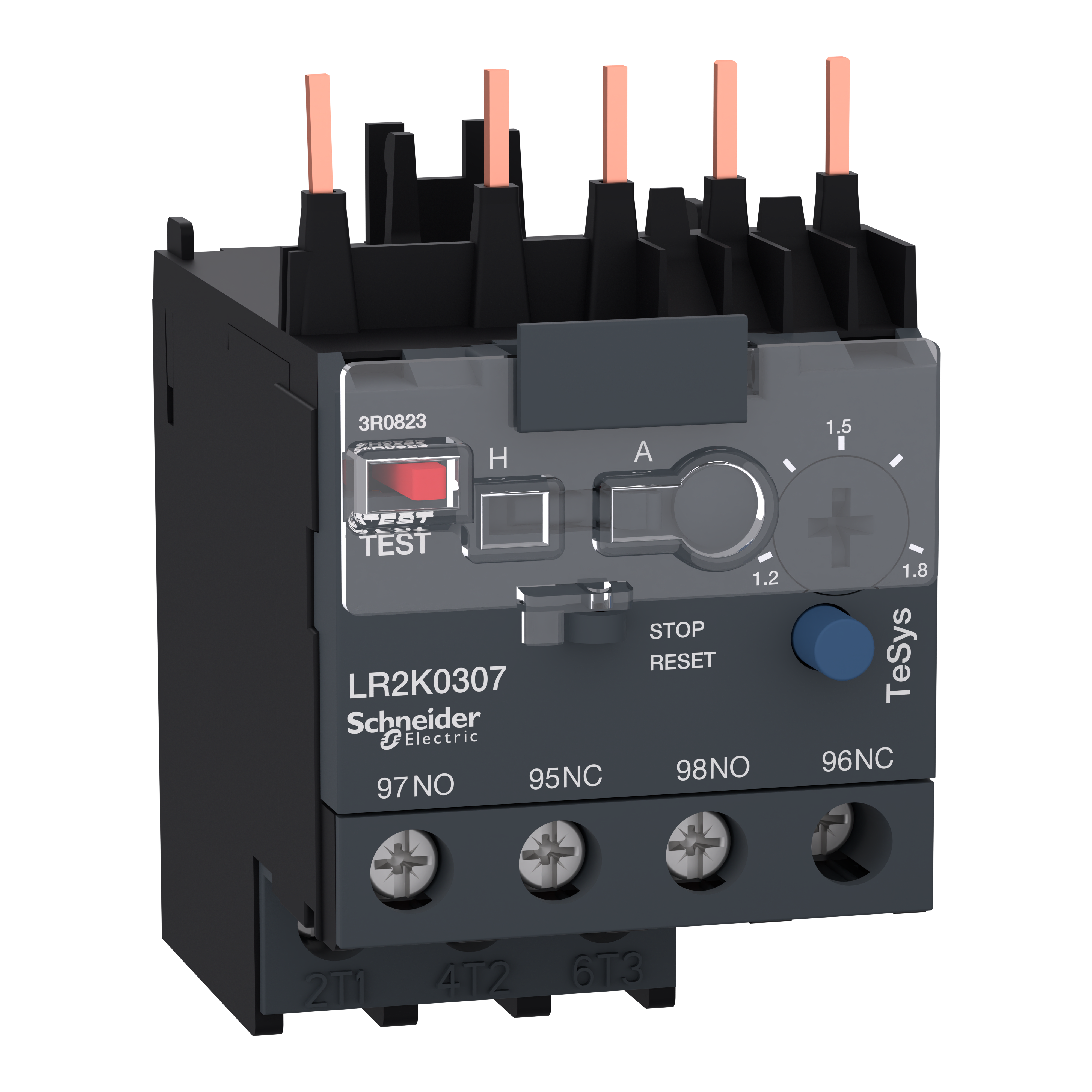 SCHNEIDER ELECTRIC - Relè sovraccarico termico per motore - TeSys LR2 K - 1,2..1,8 A - Classe 10A