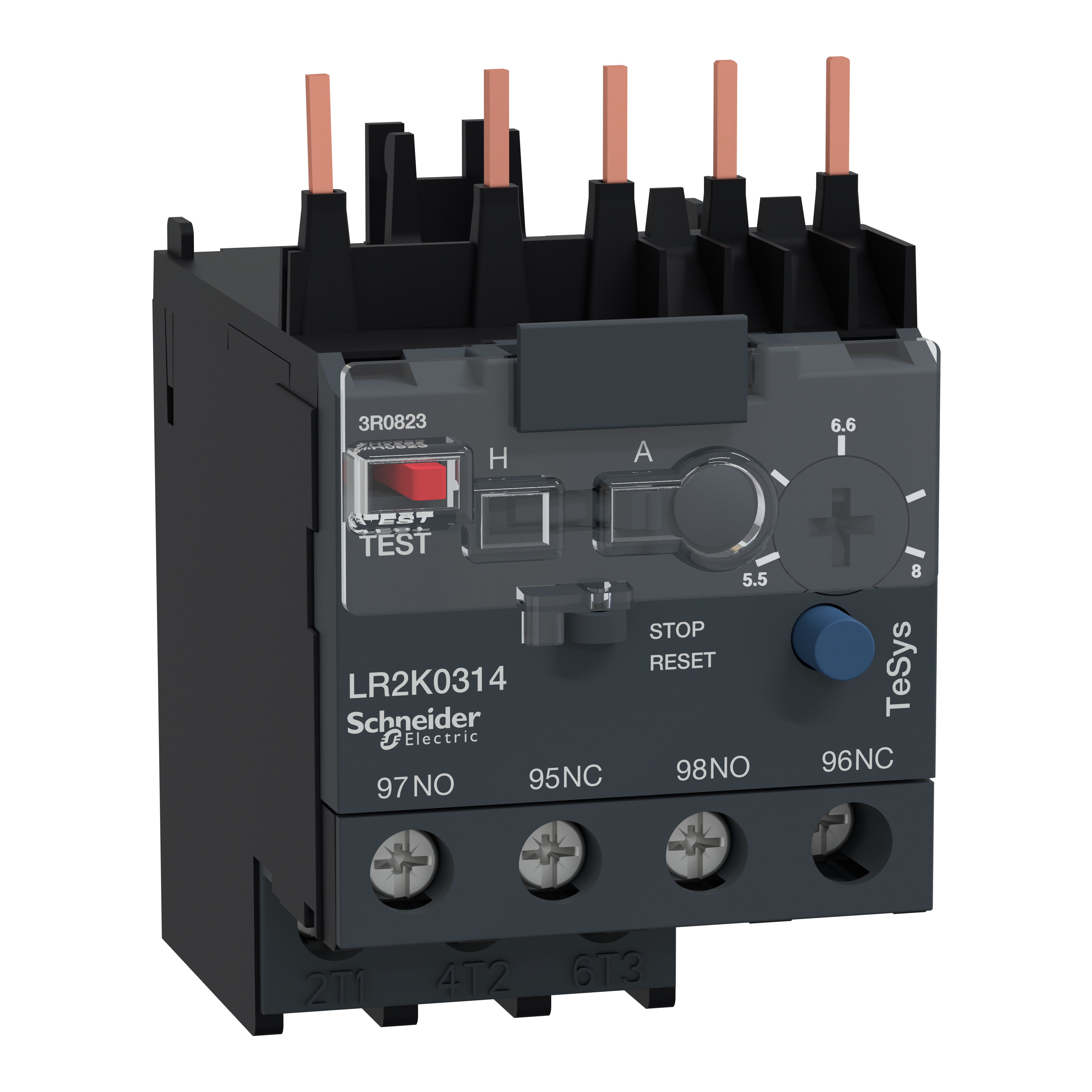 SCHNEIDER ELECTRIC - Relè sovraccarico termico per motore - TeSys LR2 K - 5,5...8 A - Classe 10A