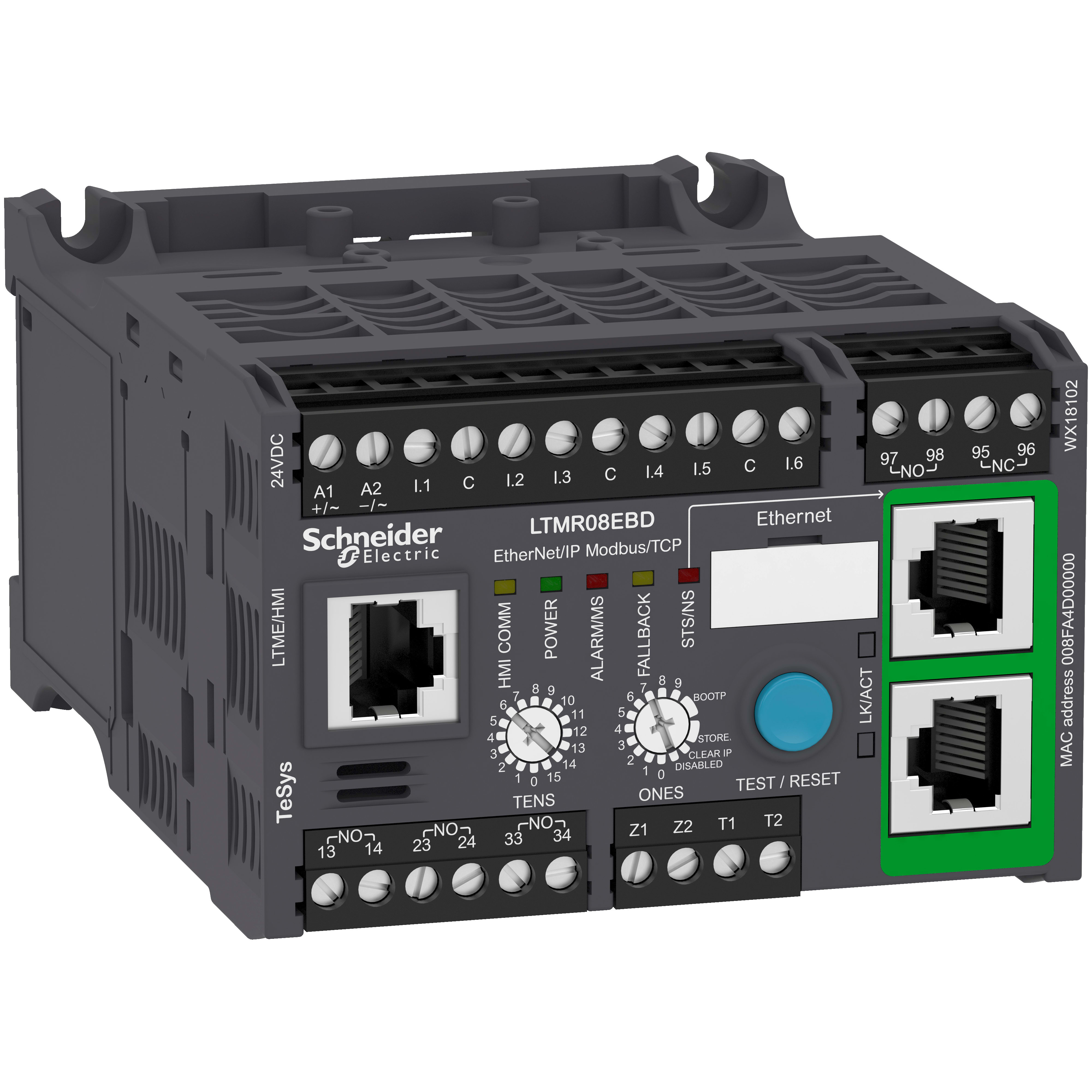 SCHNEIDER ELECTRIC - Controllore per motori LTMR TeSys T - 24 Vcc 8 A per Ethernet TCP/IP