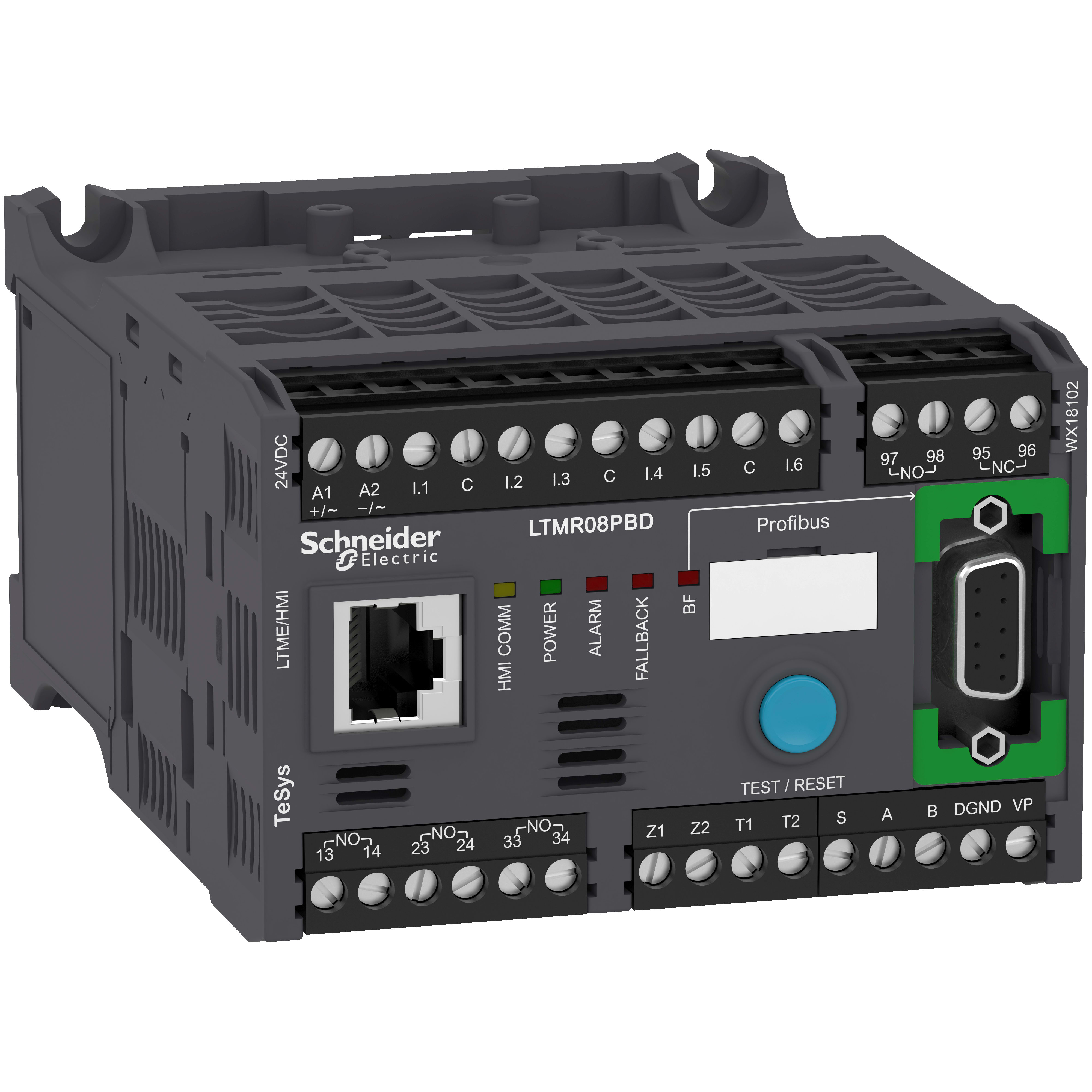 SCHNEIDER ELECTRIC - Controllore per motori LTMR TeSys T - 24 Vcc 8 A per Profibus DP