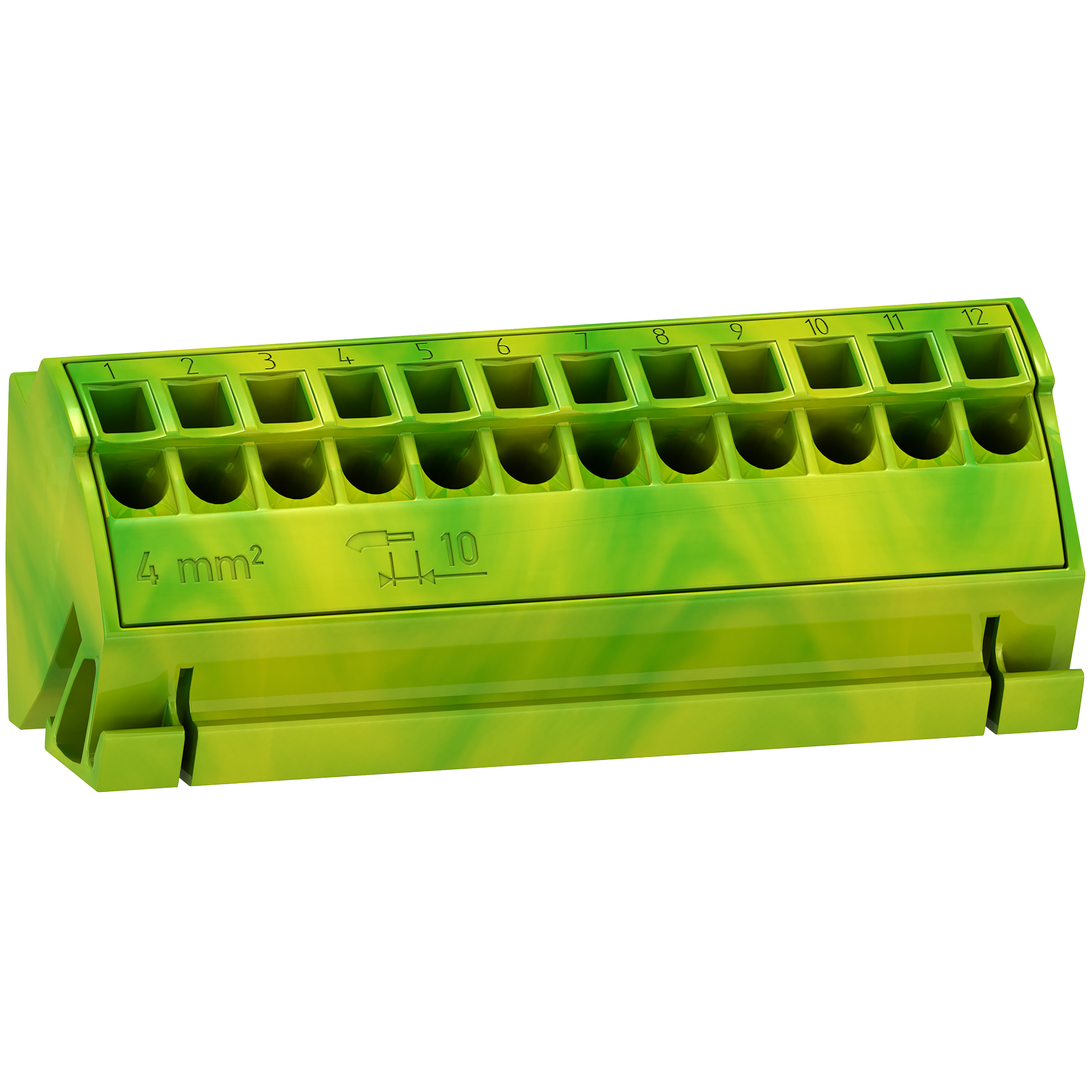 SCHNEIDER ELECTRIC - 4 Blocco di terra 12X4mm2