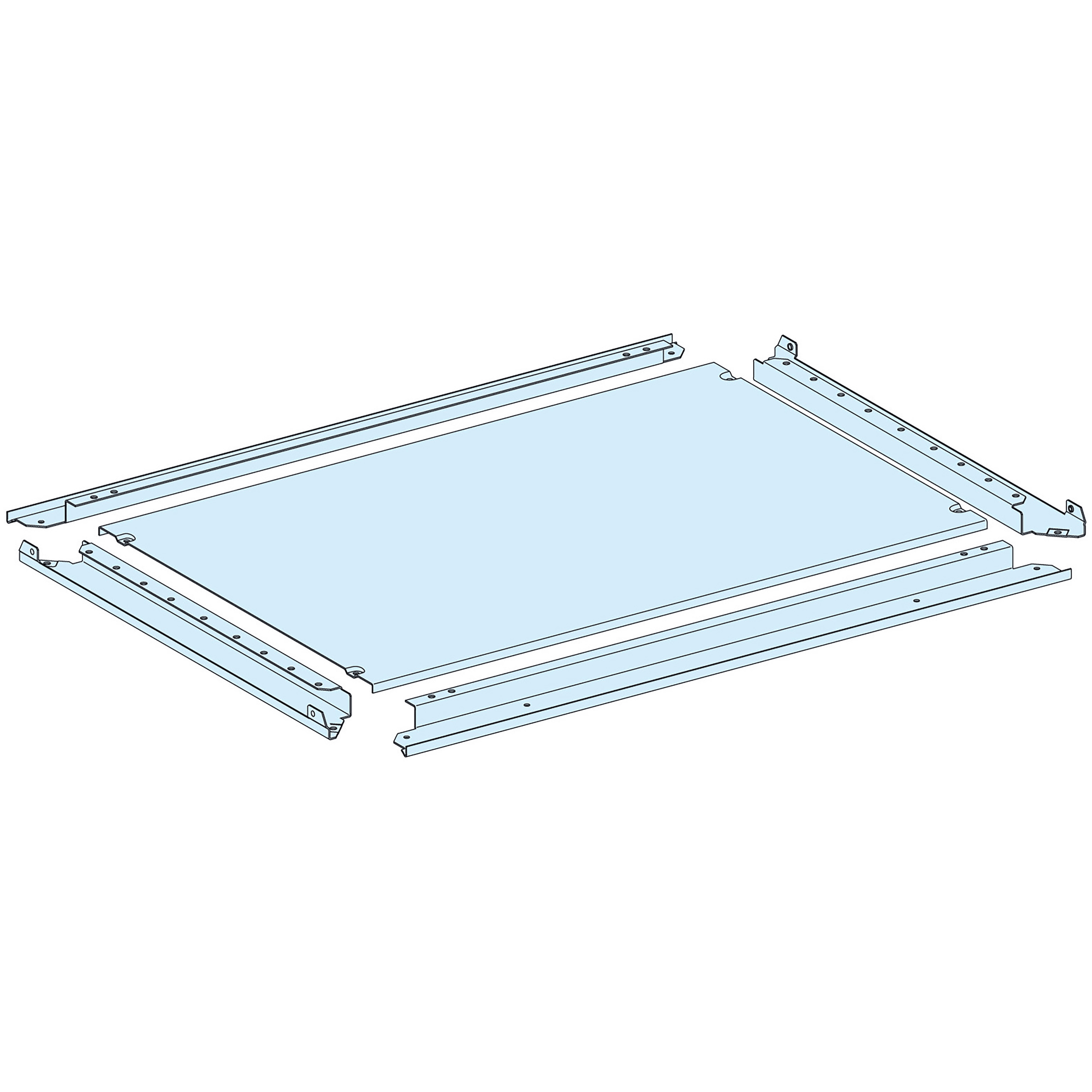 SCHNEIDER ELECTRIC - Struttura, PrismaSeT, Piastra, PPC piena IP55 L650 P600 Prisma P