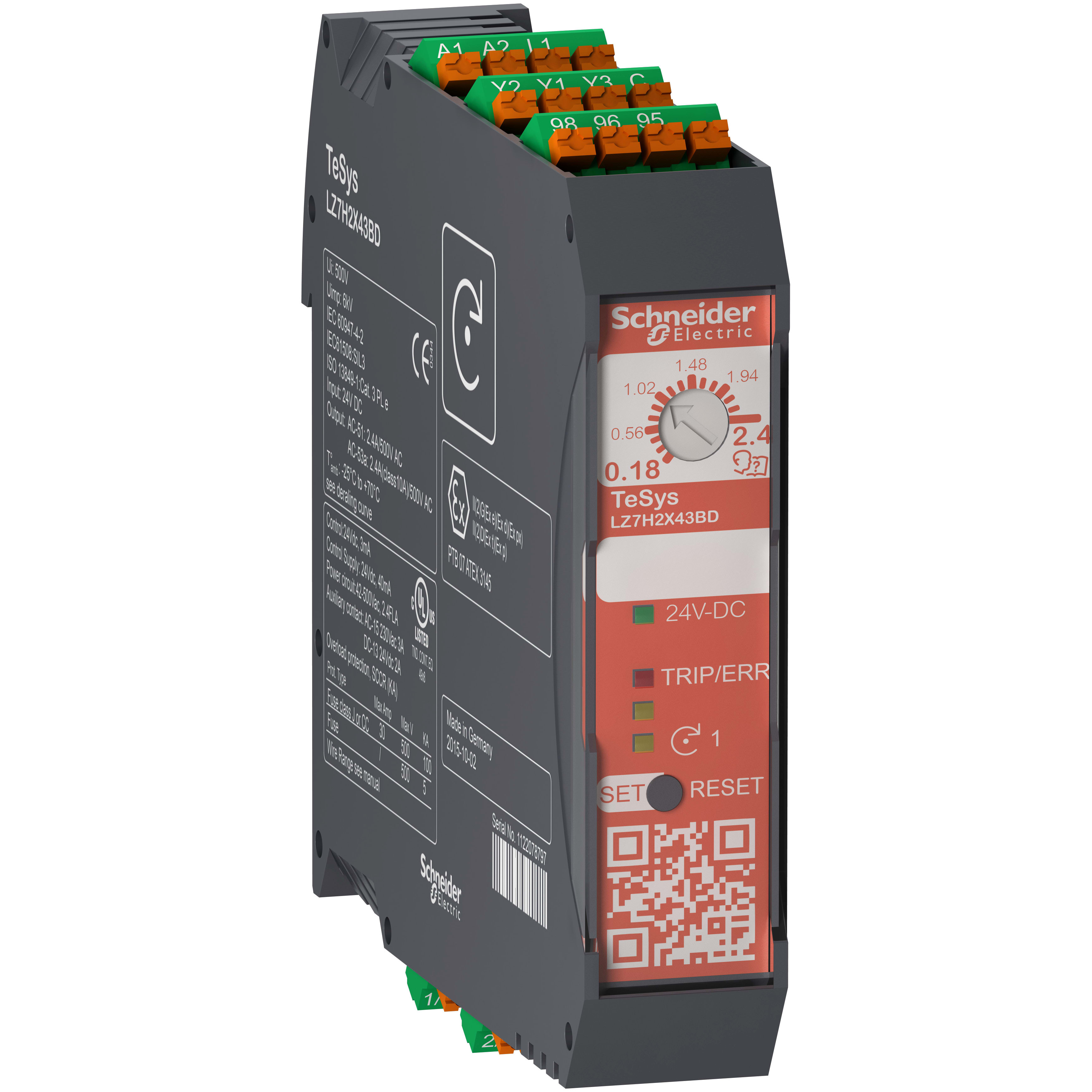 SCHNEIDER ELECTRIC - Avviatore diretto Safety 0,75KW 24 vdc molla